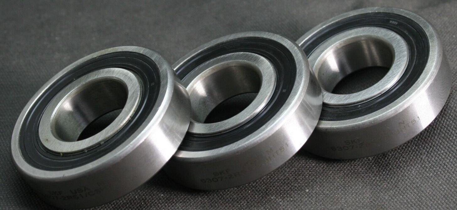 Three (3) SKF 6307 2RS1/C3HT51 Deep Groove Bearing 35MM ID USA