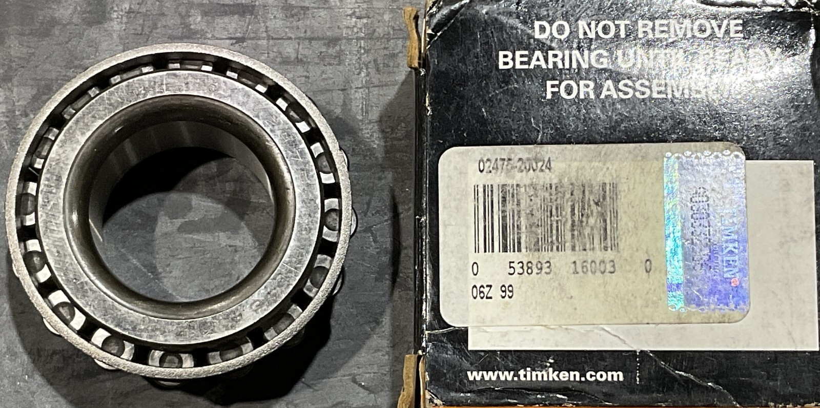Timken 02475 Roller Bearing Cone, 1.25″ Bore, 0.875″ Width (HU8PB-OB-400)