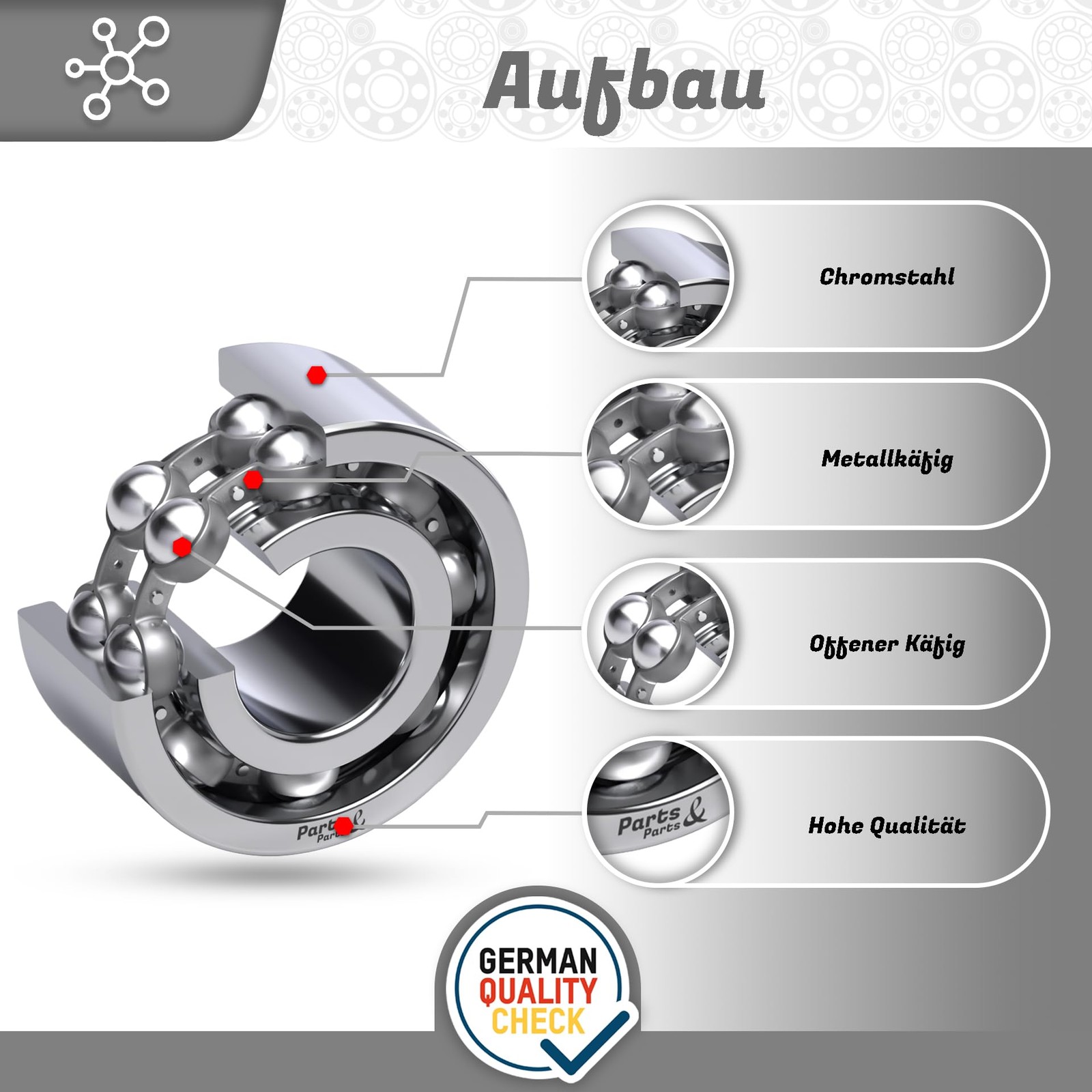 Angular Contact Ball Bearing 4205 c3 25x52x18mm DIN 628