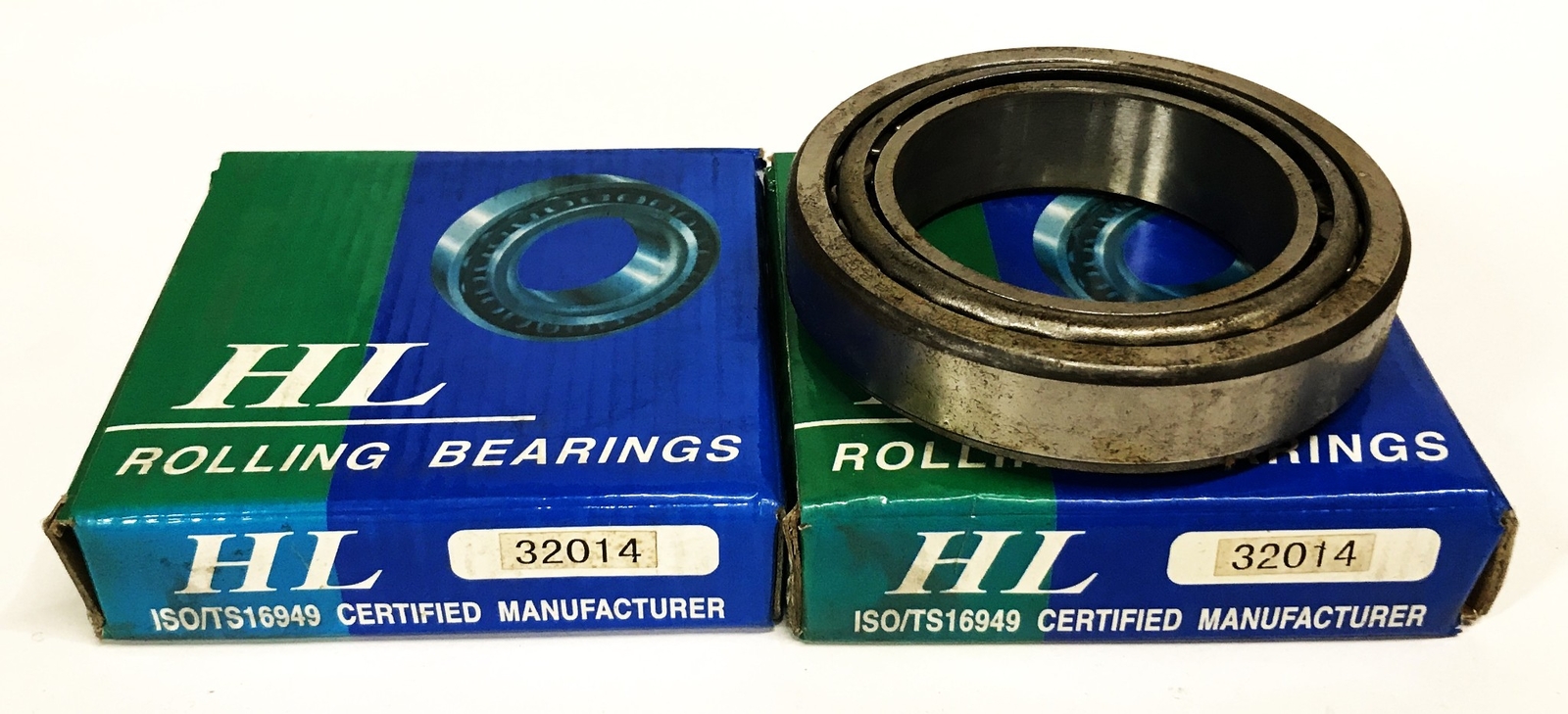 HL Bearings 4-1/4 inch Tapered Roller Bearing Cone and Cup 32014 [Lot of 2] NOS
