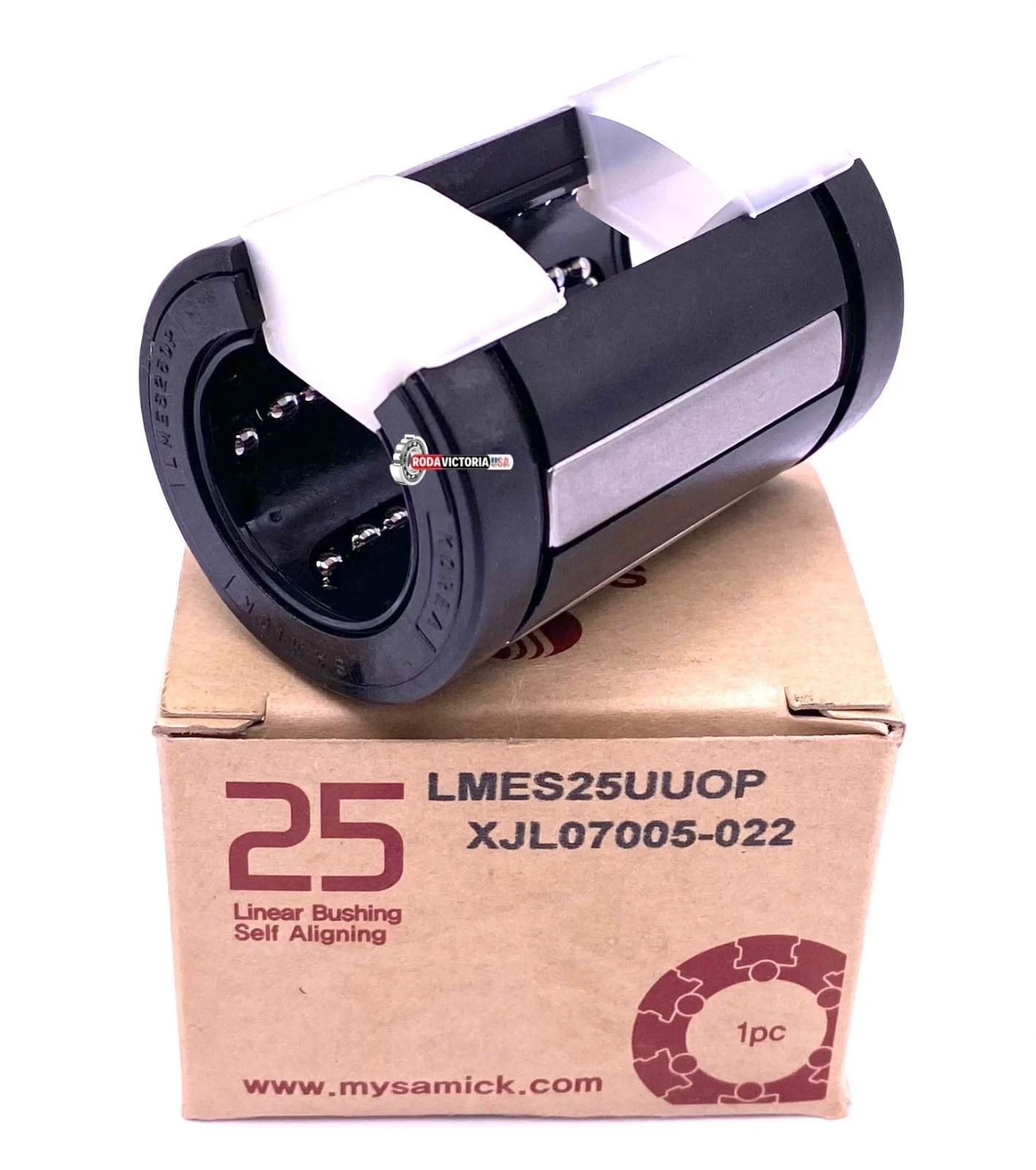 SAMICK LMES25 UU OP Linear Ball Bearing KNO2558 PP LBCF25A-2LS 25x40x58 mm