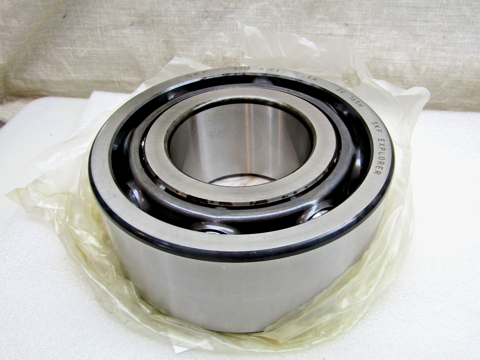 SKF 3316 A/C3 80mm X 170mm X 2-11/16″ Angular Contact Bearing Made in USA