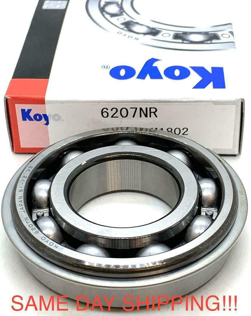 KOYO 6207 NR C3 Deep Groove Ball Bearing, Open, No Seals + Sanp Ring 35x72x17mm