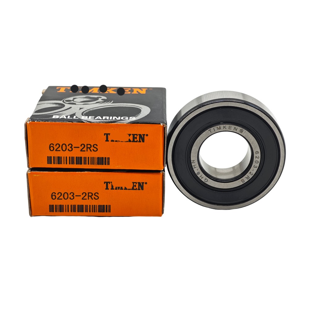 2 PACK Rubber Sealed Bearings For TIMKEN 6203-2RS 6203RS 17X40X12MM