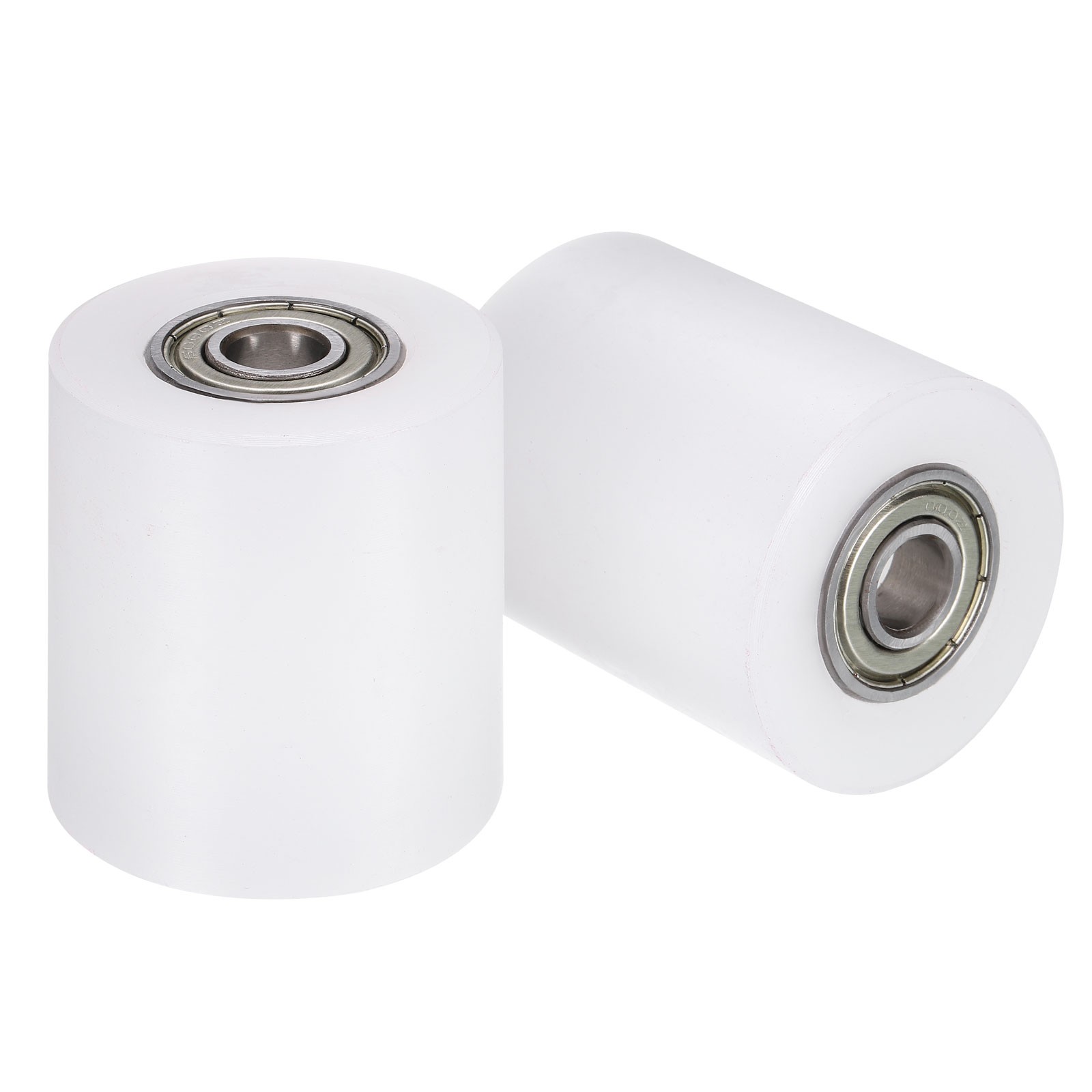 2Pcs Nylon Roller Wheel with Bearings, 25/64″x1-49/64″x2″ Nylon Pulley