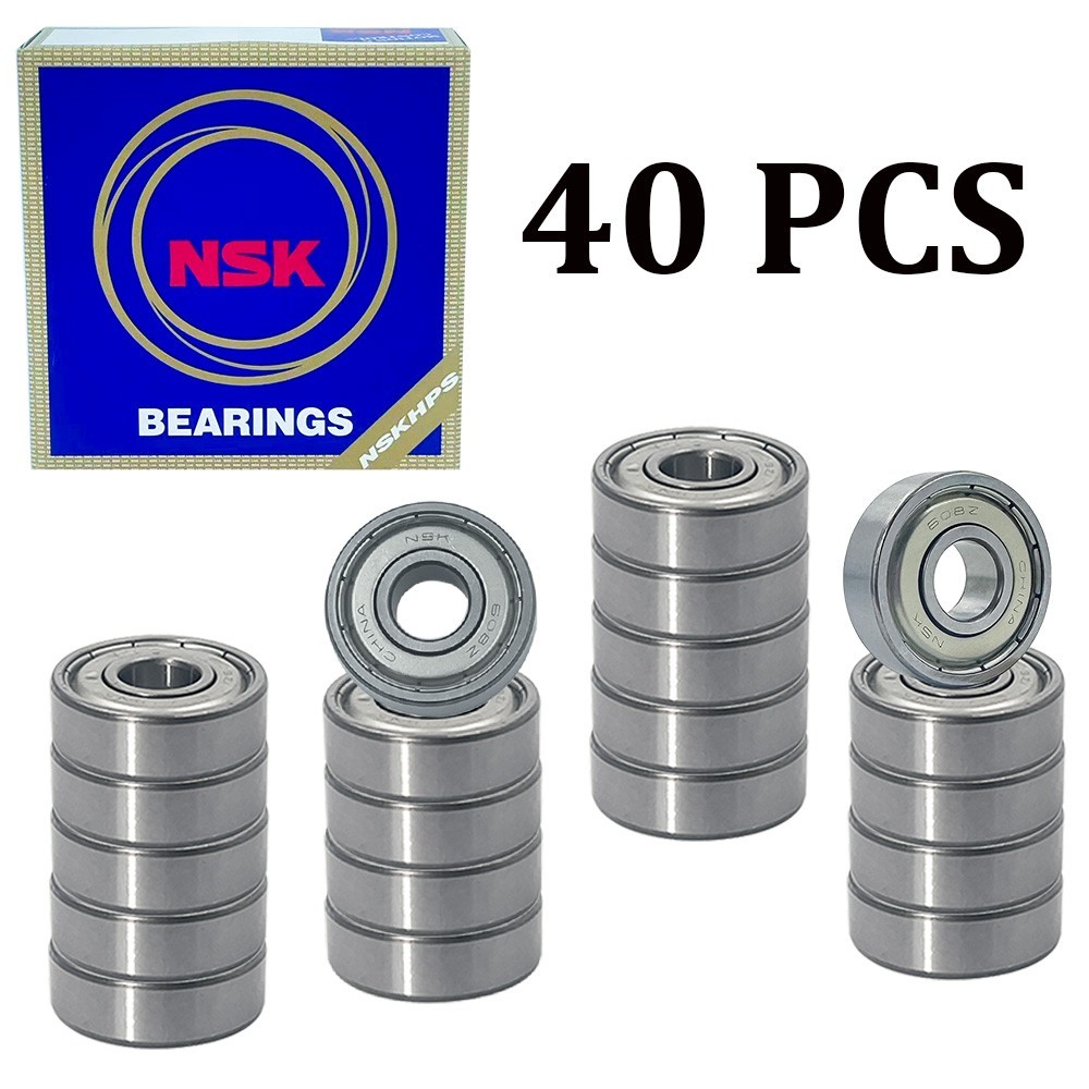 40Pcs NSK 608-ZZ Double Rubber Sealed Ball Bearings 8x22x7mm