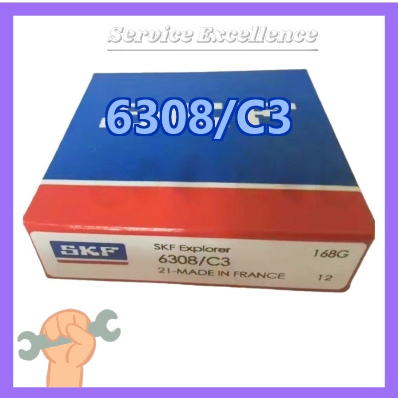 6308 C3 1X NEW SKF 6308/C3 Single Row Deep Groove Ball Bearing Fast Shipment