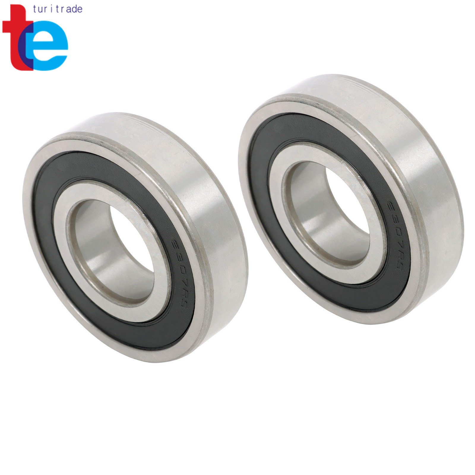 2 Pcs 6307 2RS Bearing 35x80x21mm Deep Groove Double Rubber Sealed Industrial