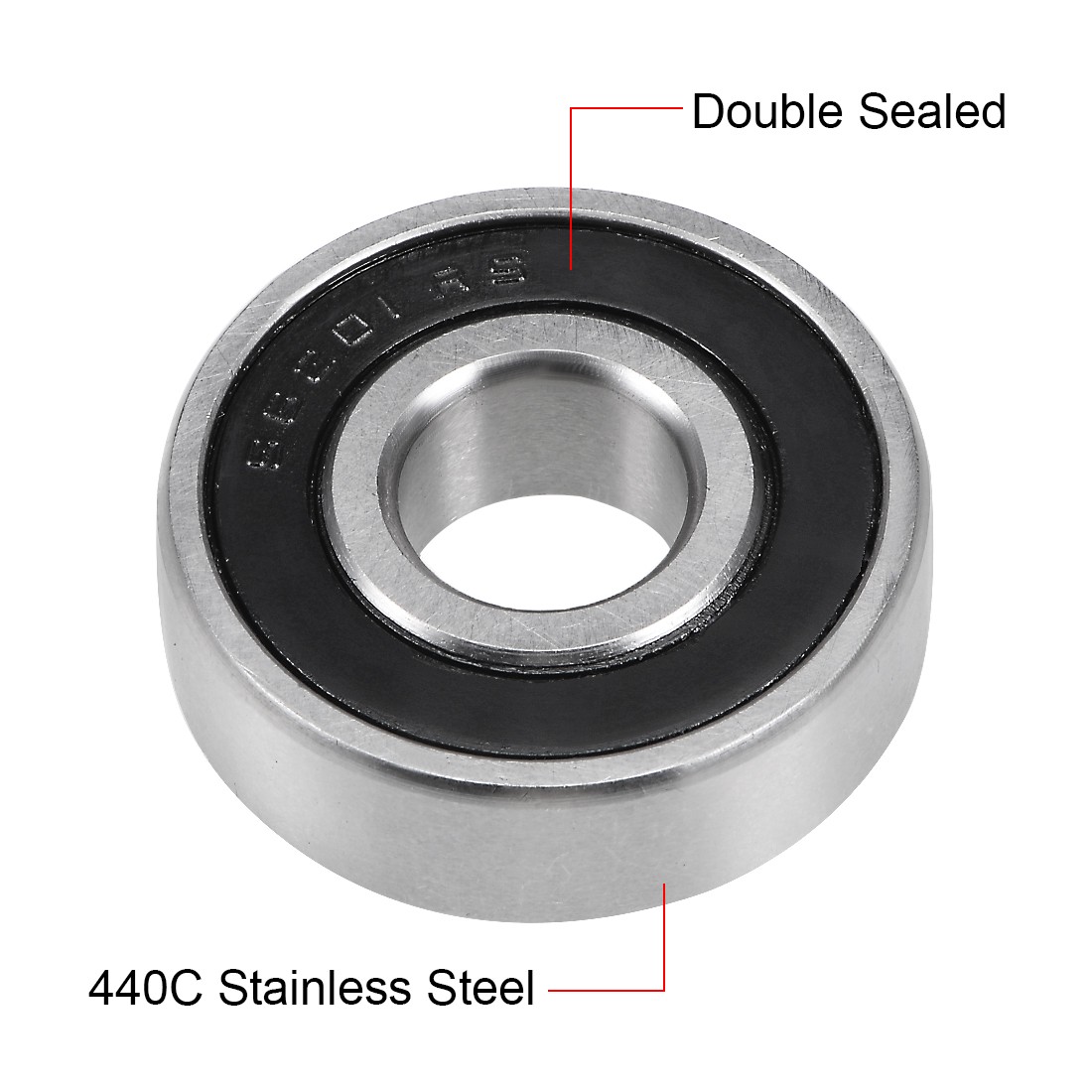 S6201-2RS Stainless Steel Ball Bearing 12x32x10mm Double Sealed 6201RS Bearings