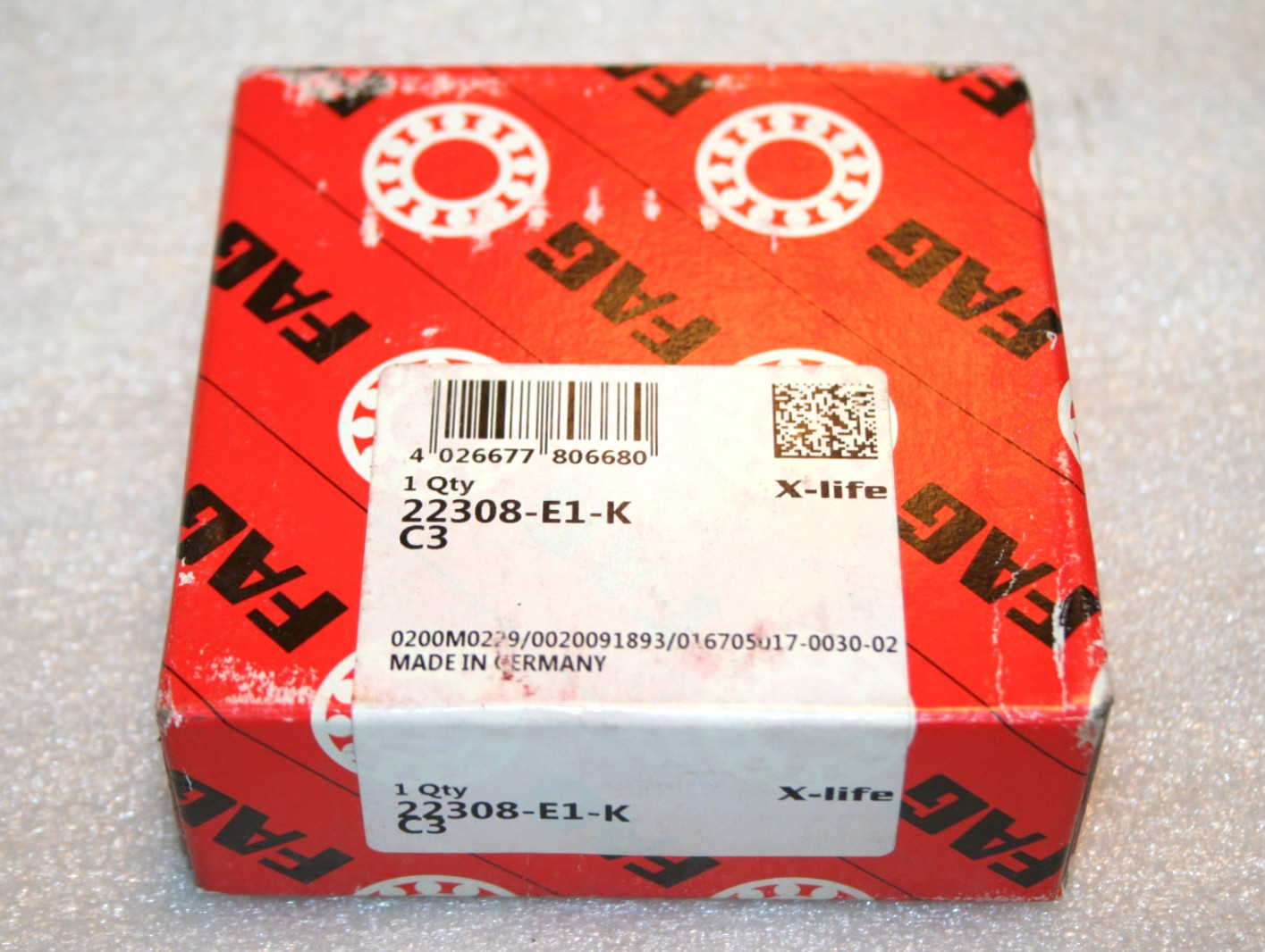 GENUINE FAG (Schaeffler) 22308-E1-XL-K Spherical Roller Bearing * NEW UNOPENED *