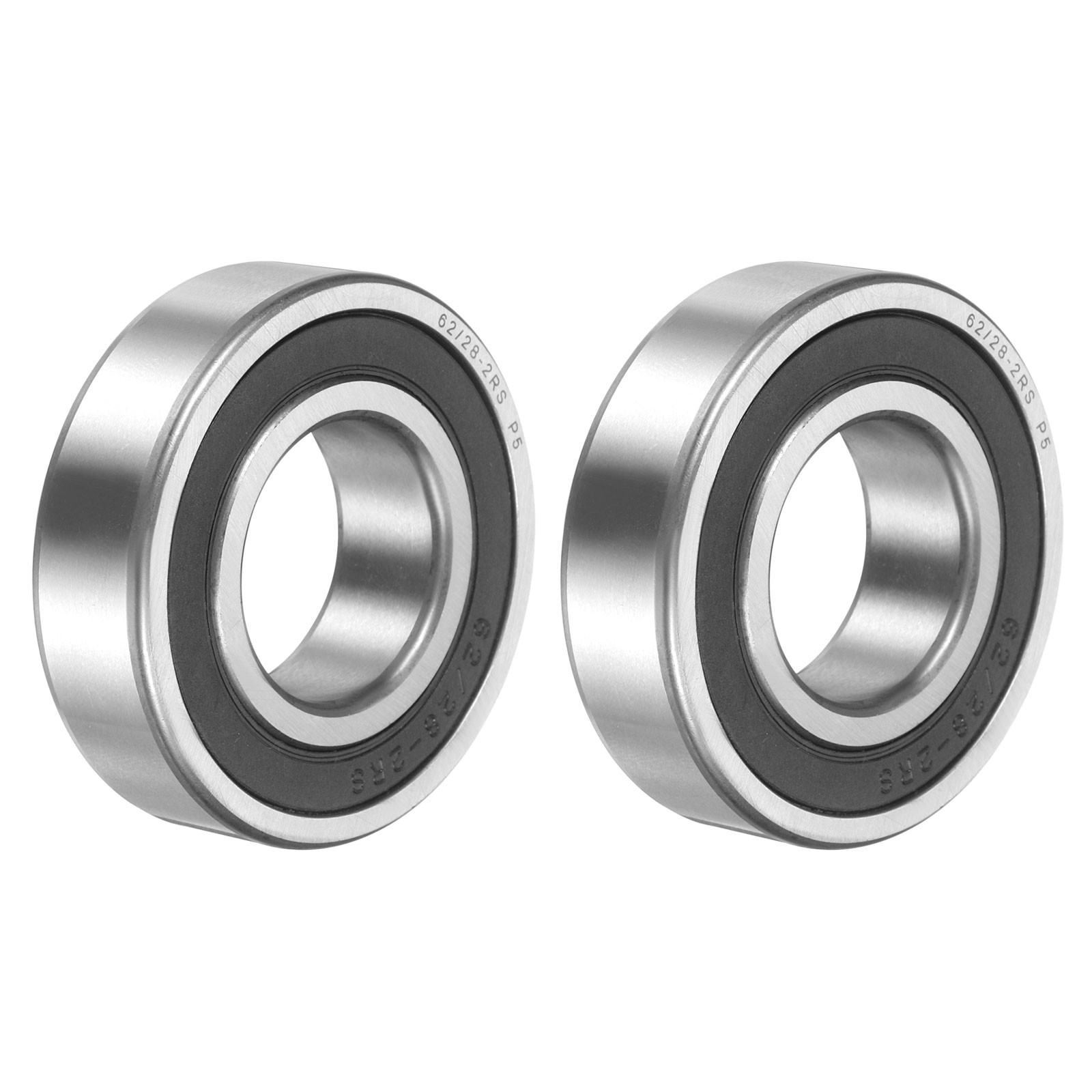 62/28-2RS Deep Groove Ball Bearing, 2pcs 28 x 58 x 16mm, ZV4 Double Rubber