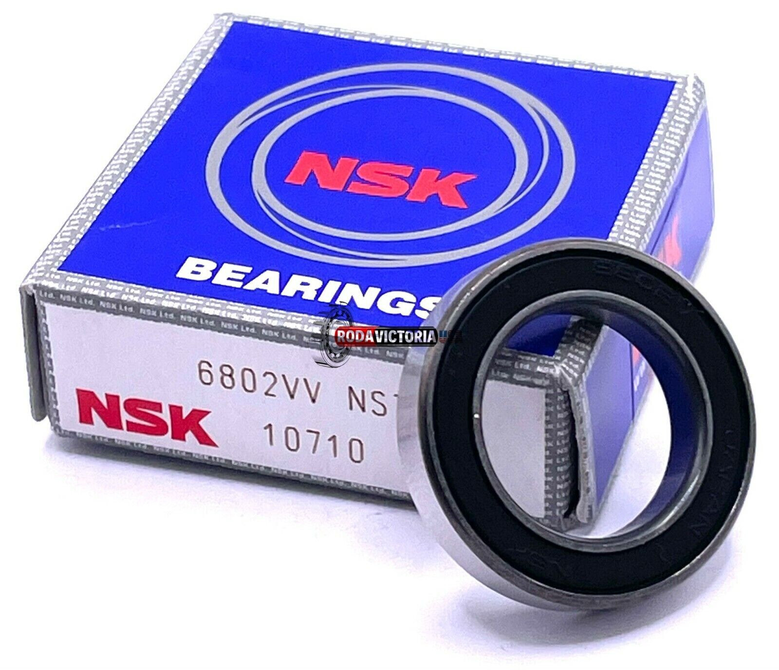 NSK Japan 6802 VV Ball Bearing, Rubber Sealed Non-Contact Seals 61802 15x24x5 mm