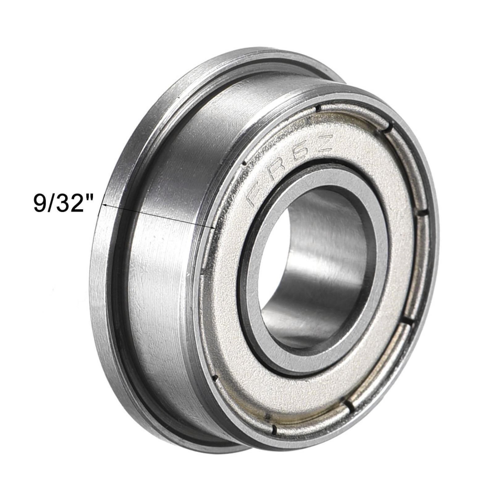 10pcs FR6ZZ Flange Ball Bearing 3/8×7/8×9/32 inch Shielded Chrome Steel Bearing