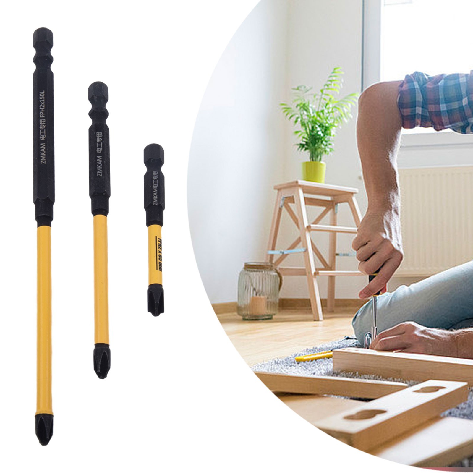 Rust Resistant Magnetic Screwdriver Bit Set FPH2 for S 2 Alloy Steel 65 110