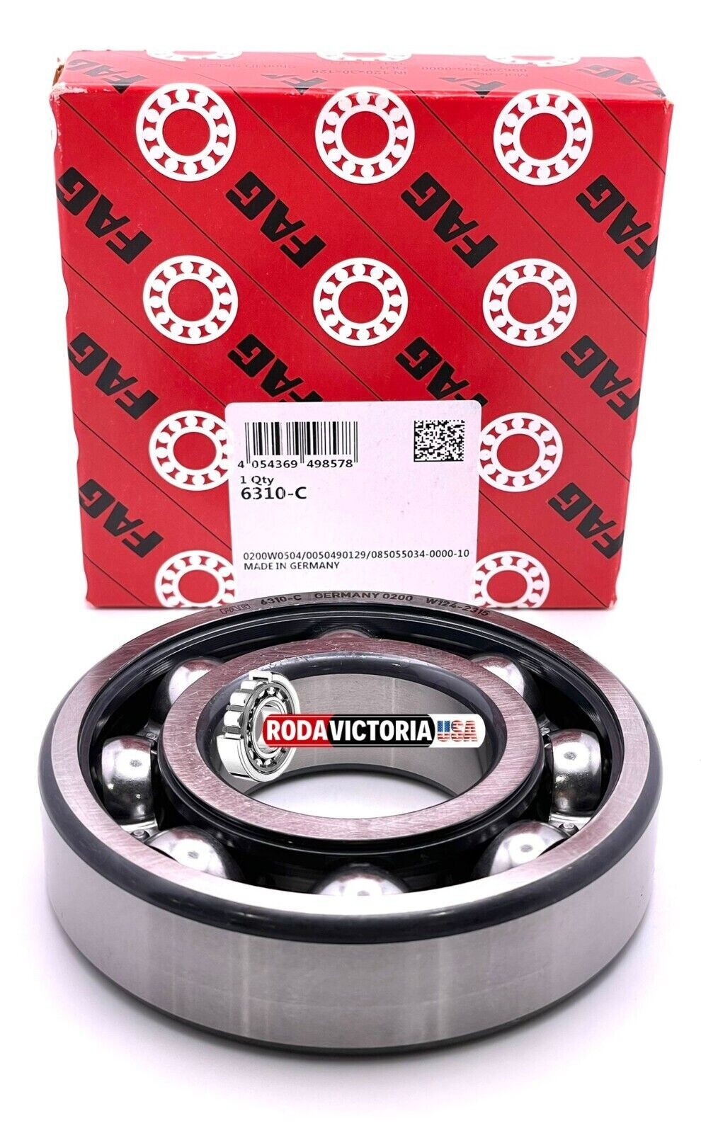 FAG 6310-C Deep Groove Ball Bearings, OPEN, NO SEALS 50x110x27mm