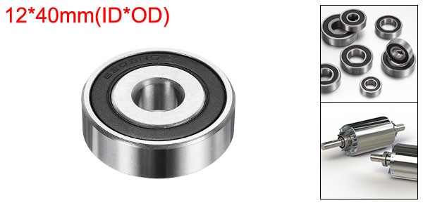 12mm ID 40mm OD 12mm Thickness 124012-2RS Non-Standard Ball Bearing Chrome Steel