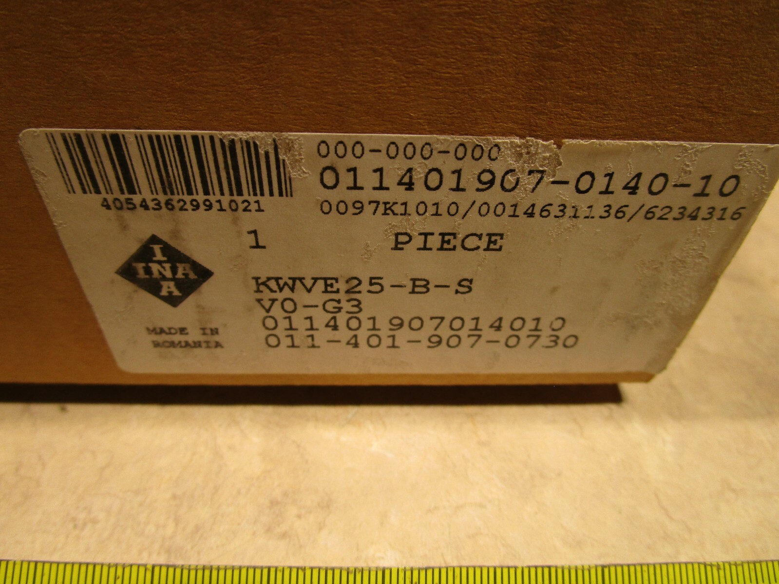 INA KWVE25-B-S-V0-G3, LINEAR BEARING UNIT, H0257