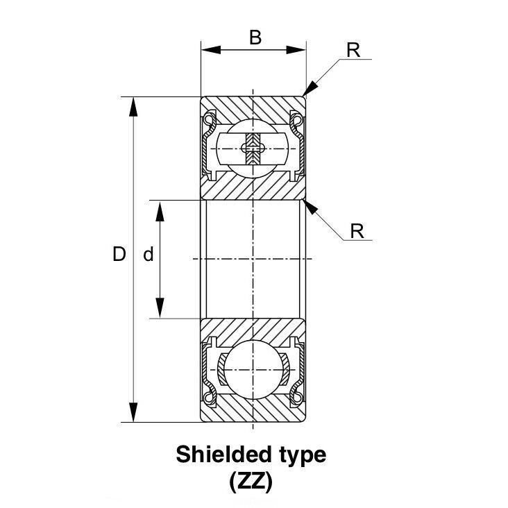 [Qty.8] 6214-ZZ Deep Groove/Radial Ball Bearing [70mm ID x 125mm OD x 24mm W]
