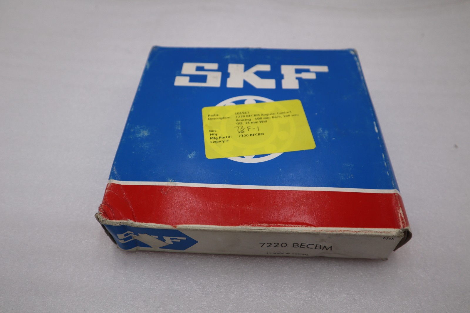 SKF EXPLORER 7220BECBM/ 7220 BECBM Angular Contact Ball Bearing – STOCK 2941CC