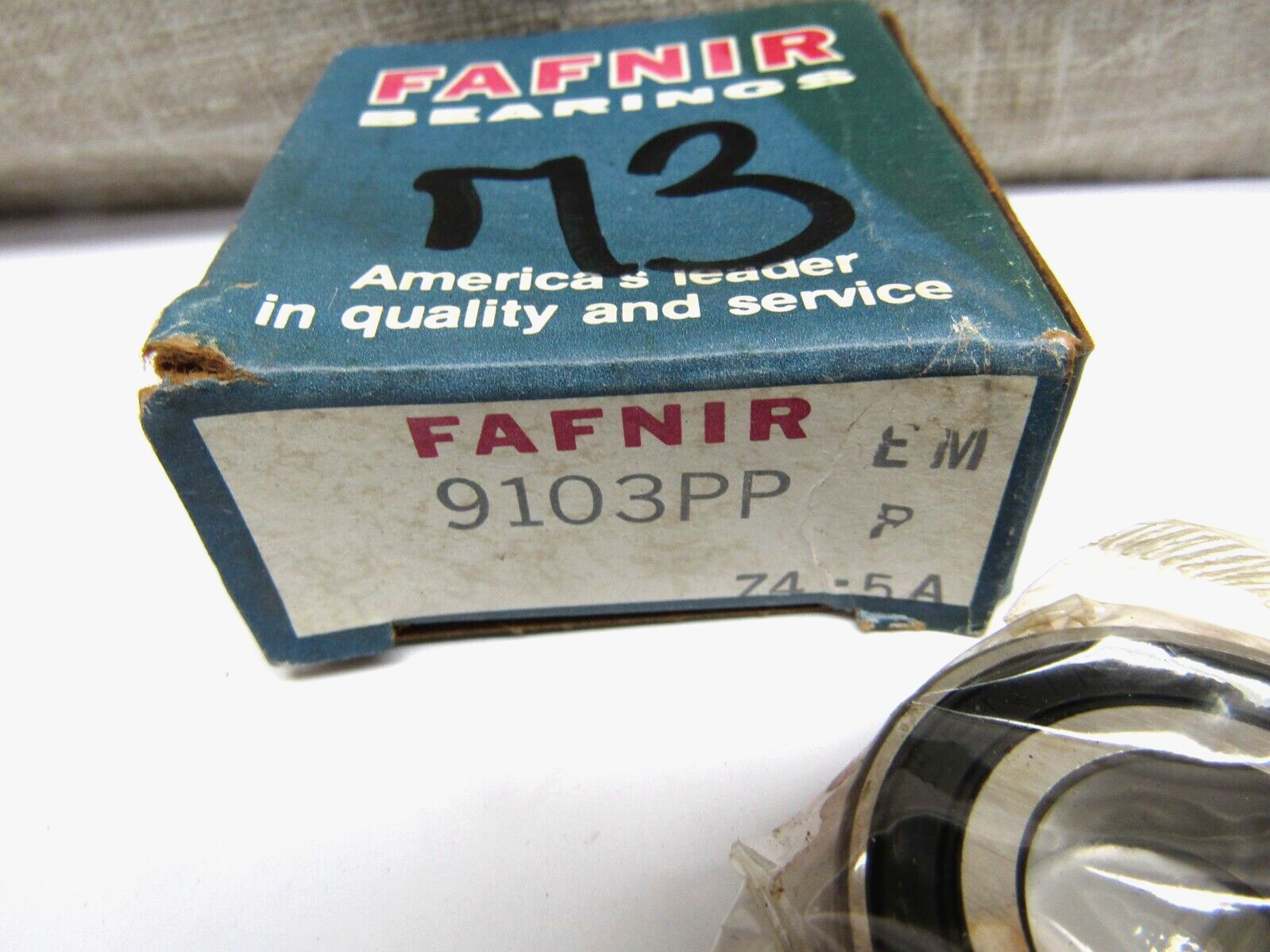 Fafnir 9103PP 17mm X 35mm X 10mm Sealed Bearing