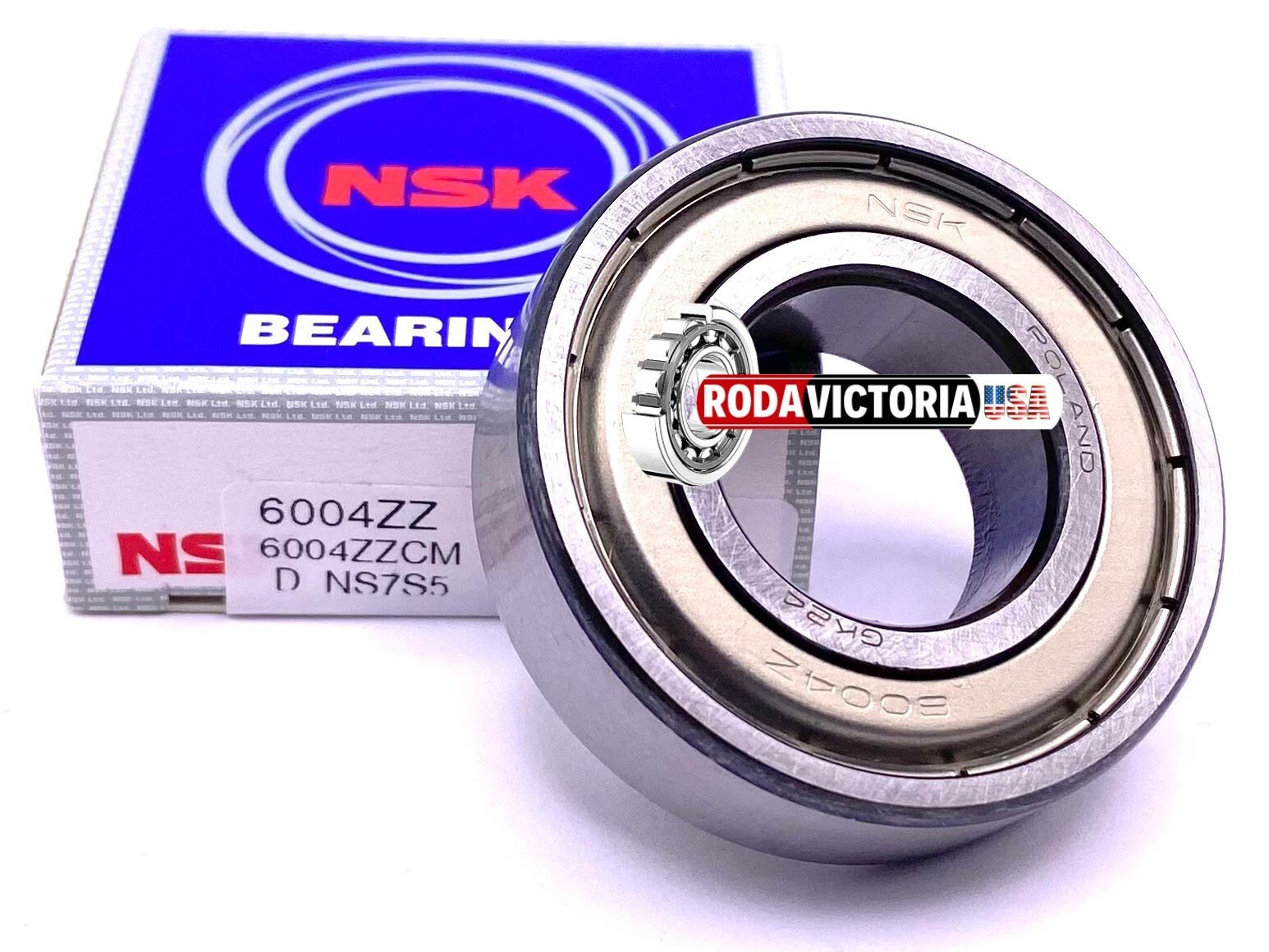 NSK 6004 ZZ C3 Deep Groove Ball Bearing, Metal Shielded 20x42x12 mm