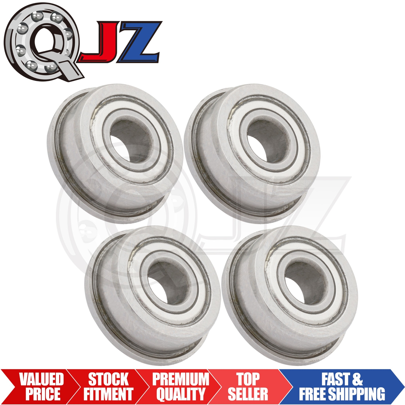 [Qty.4] New FL605-ZZ Miniature Flanged Ball Bearing [5mm ID x 14mm OD x 5mm W]