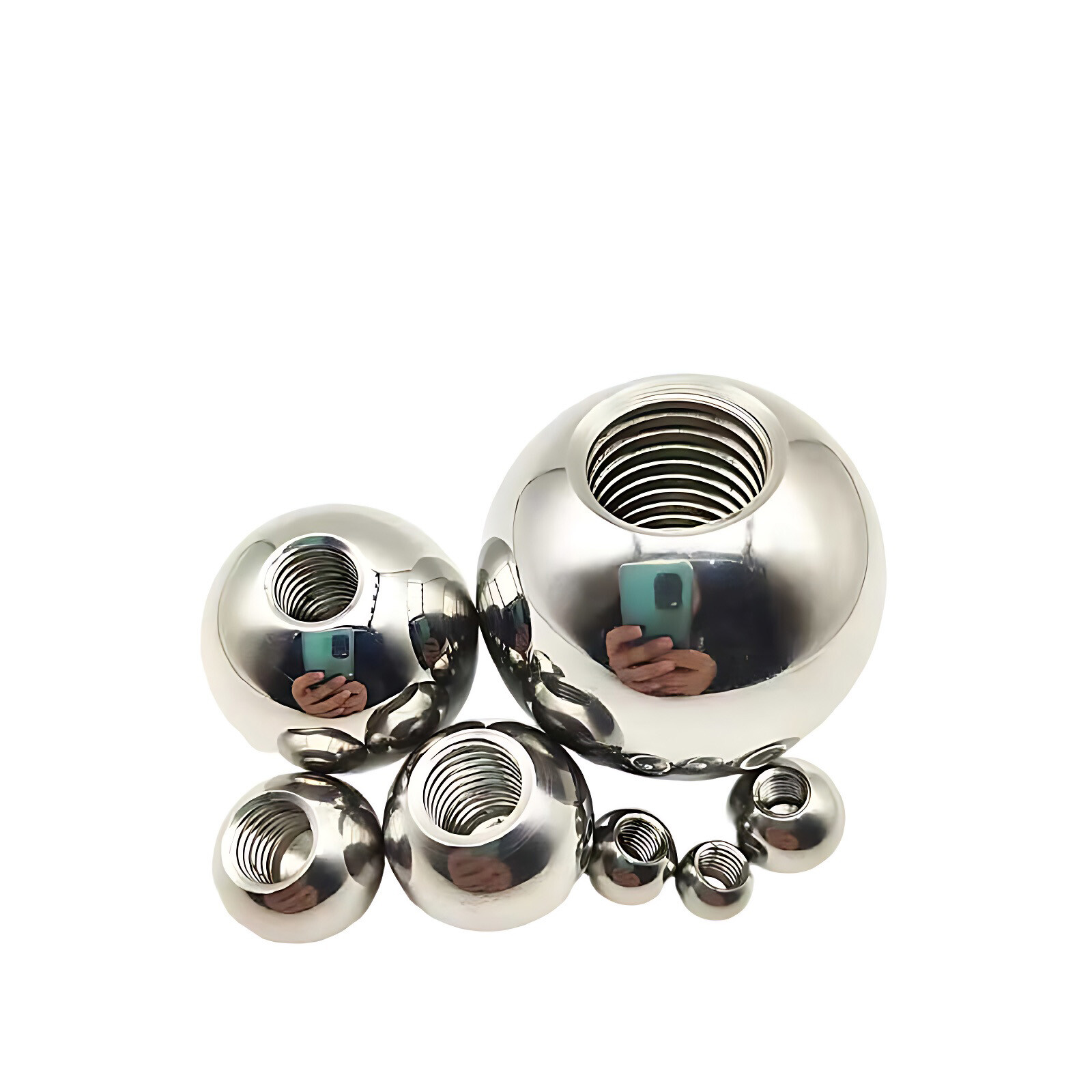 Stainless Steel Ball Bearing with Half Thread Ø 5-60mm Blind Hole Ball Knob Nuts