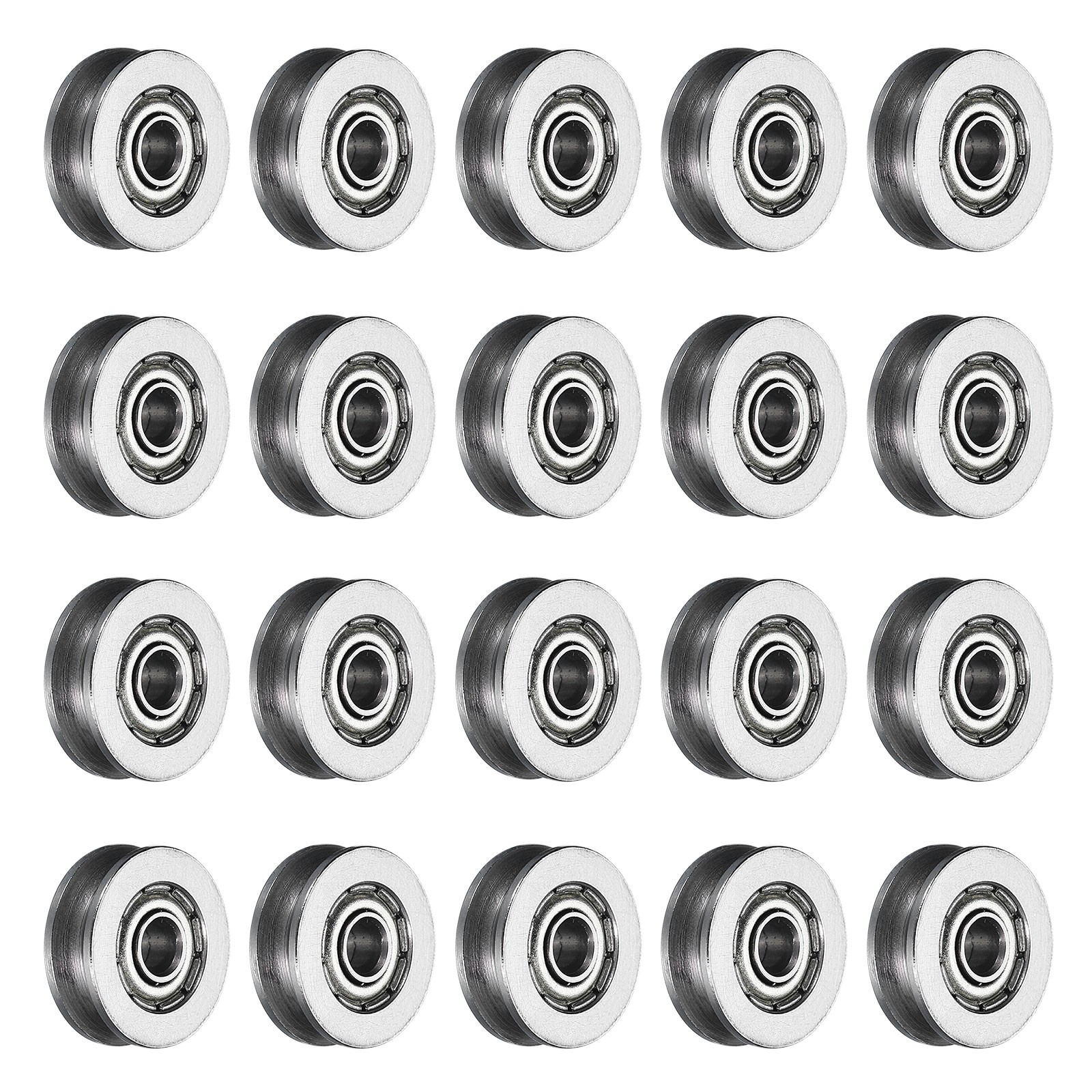20pcs V623ZZ V Groove Guide Pulley Bearing 3x12x4mm Rail Ball Bearing Wheel