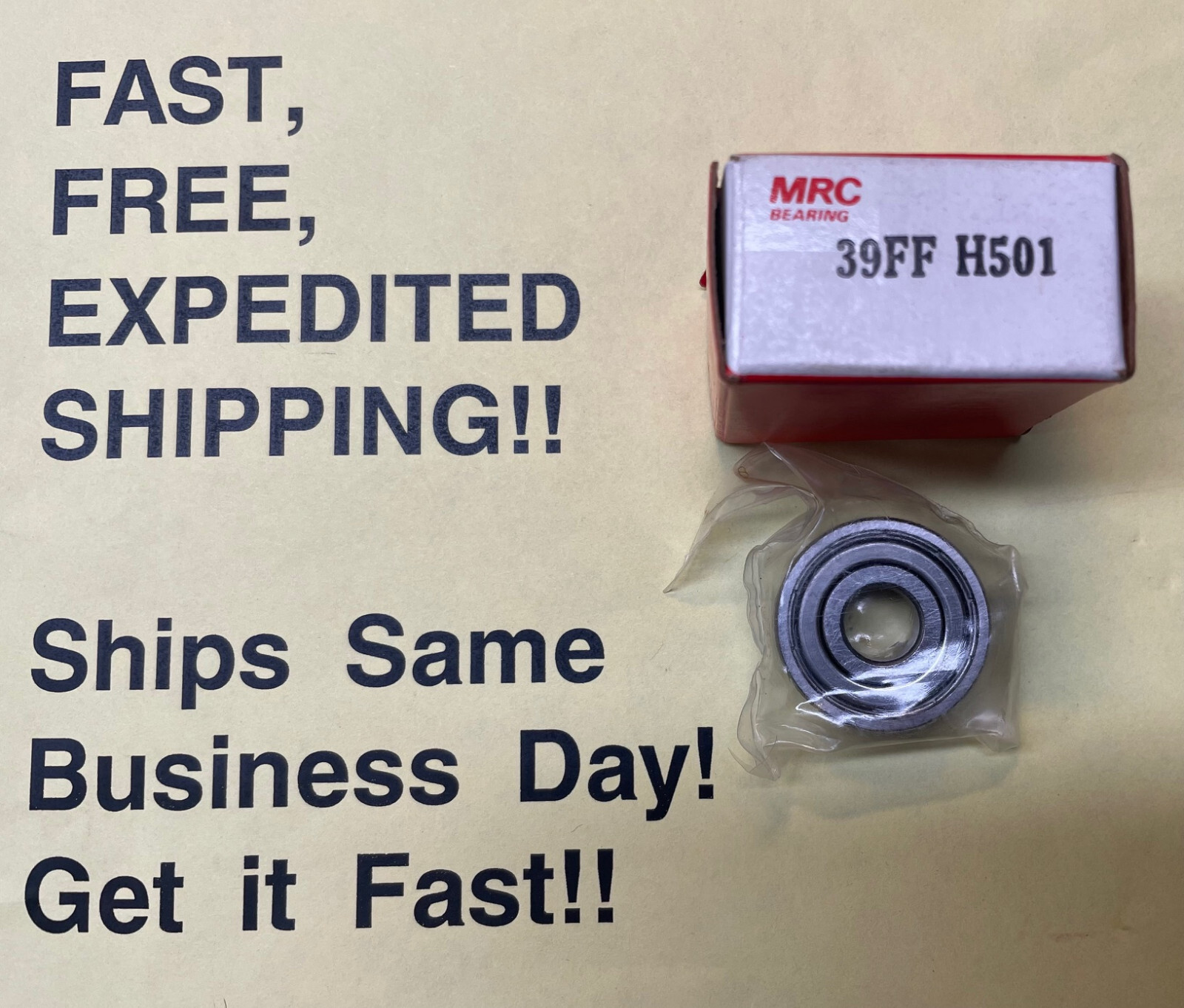 MRC 39FF (H501); 9mm x 26mm x 8mm Bearing; FREE SAME DAY EXPEDITED SHIPPING!