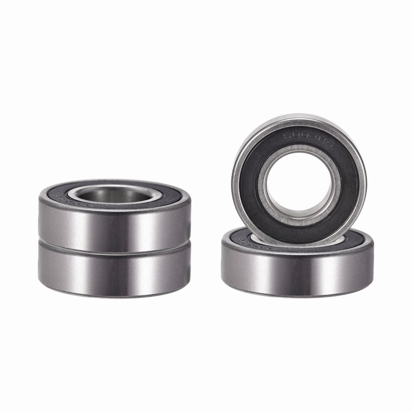 4 pcs 6004-2RS C3 Double Rubber Sealed Deep Groove Ball Bearings 20x42x12mm