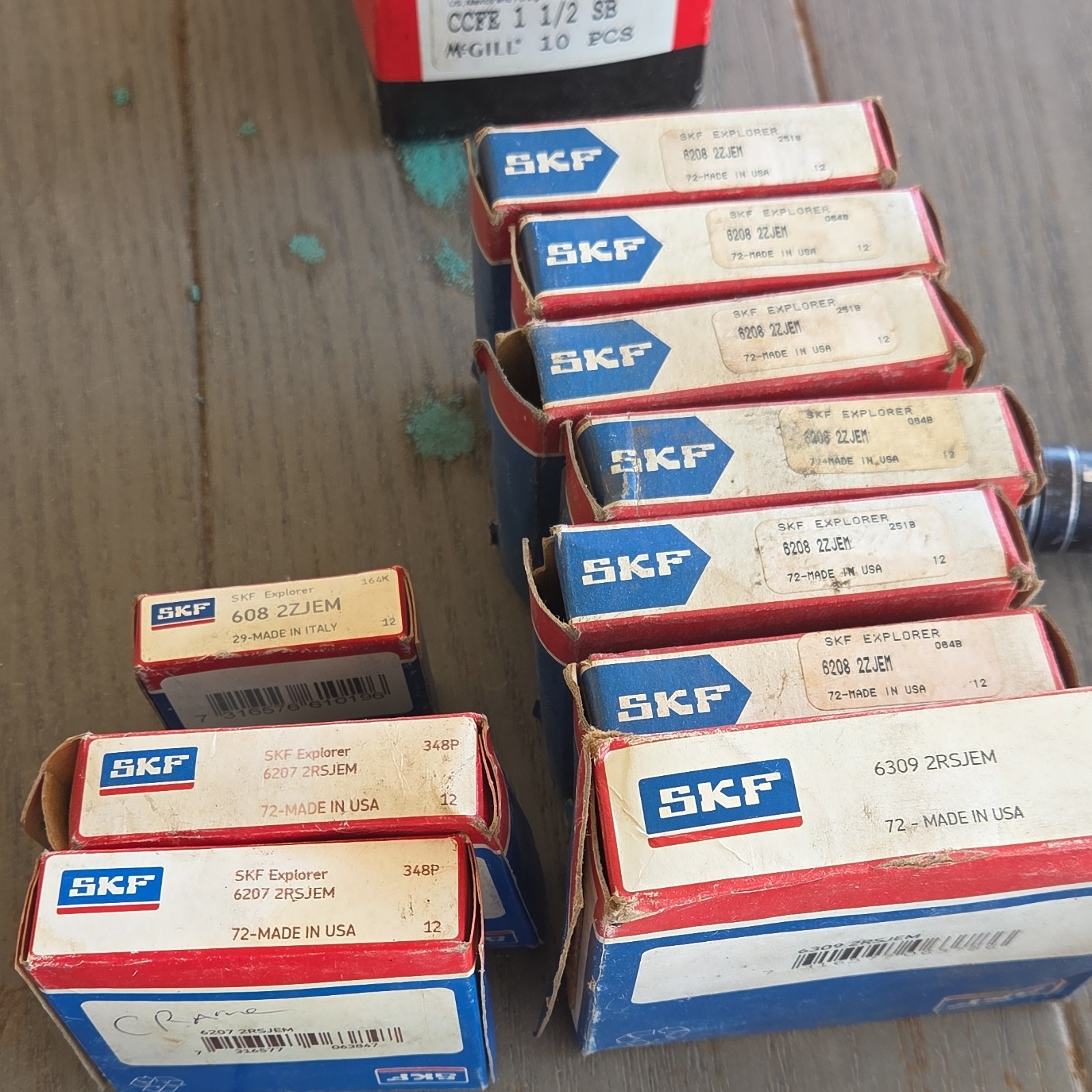 SKF Explorer Ball Bearings 608 2ZJEM, 6207 2RSJEM, 6208 2ZJEM, 6309 2RSJEM
