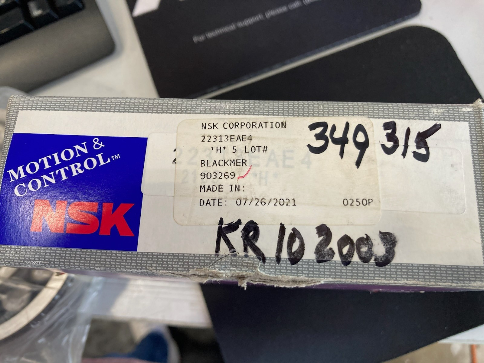 NEW NSK 22322EAE4C3 Spherical Roller Bearing 110mm x 240mm x 80mm
