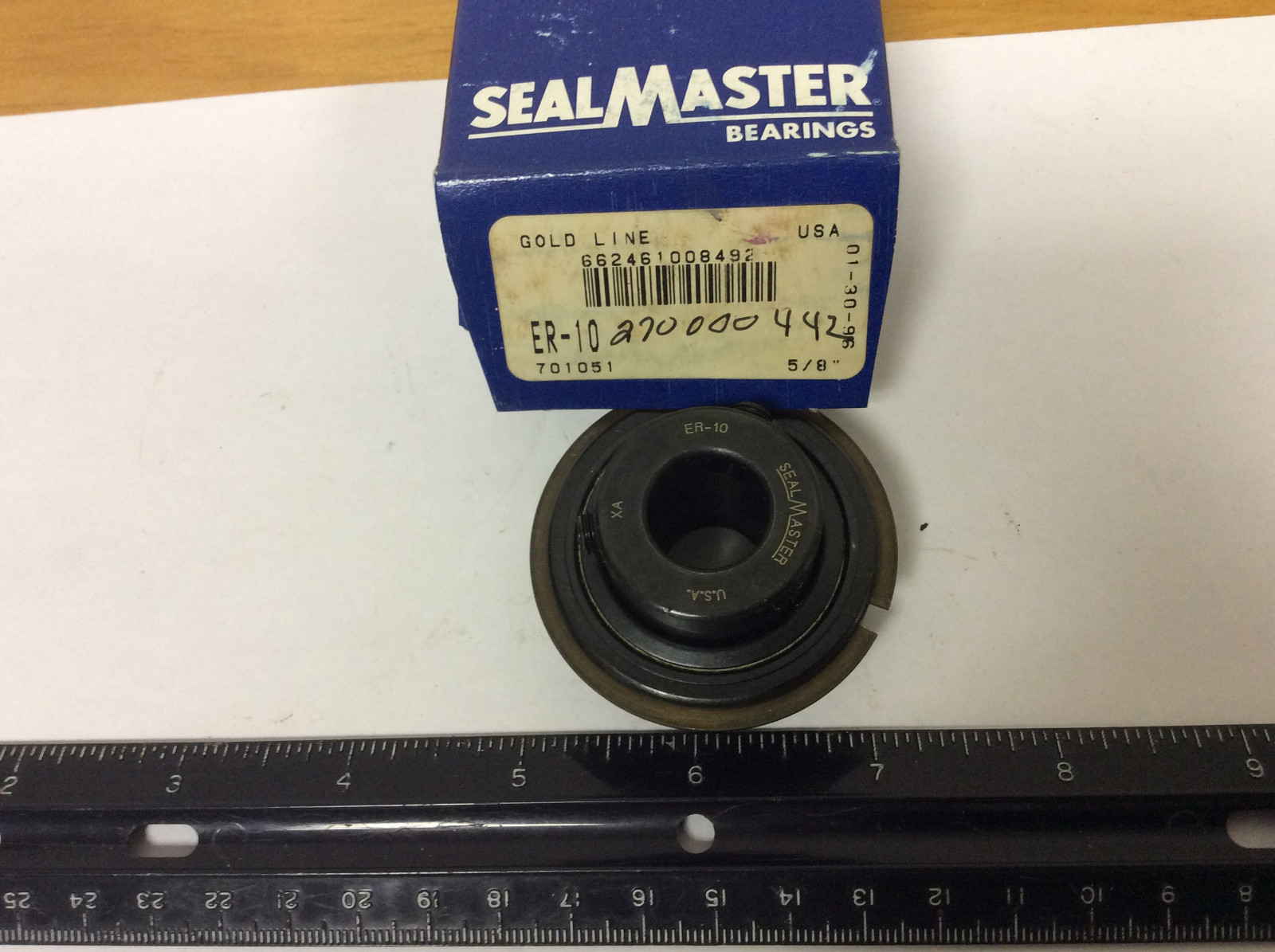 New. Sealmaster ER-10 Insert Bearing, .625″ Bore