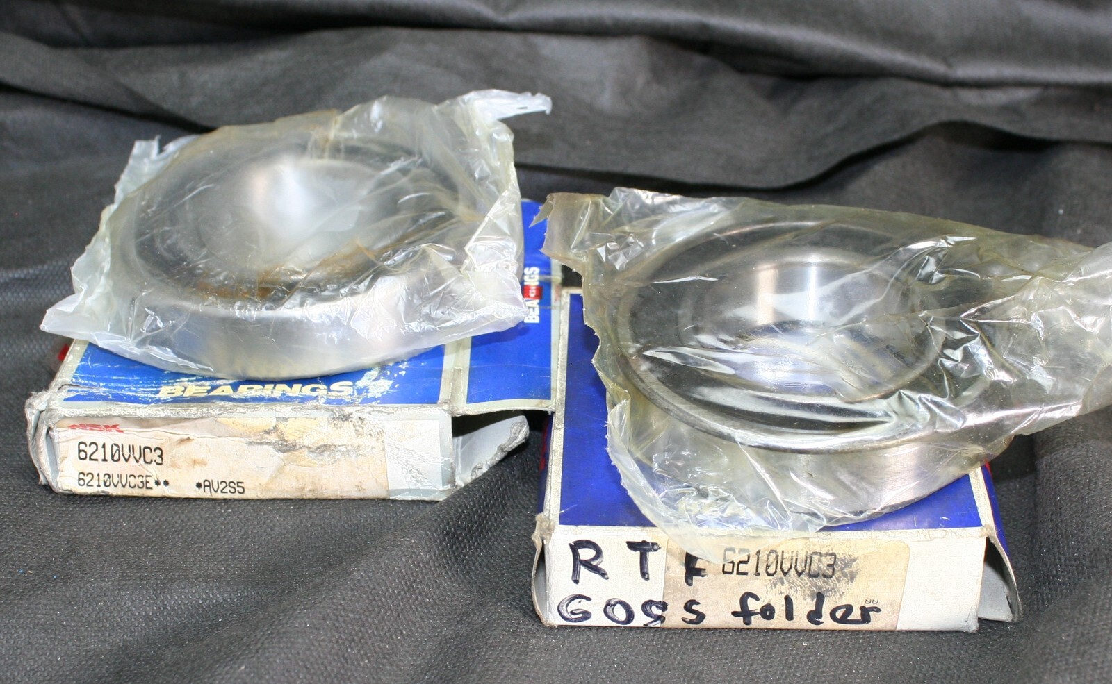 Two (2) NSK 6210 VV C3 Deep Groove Radial Bearing 50MM ID NEW