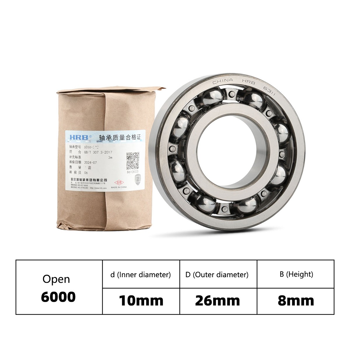 6000-6005 Ball Bearing Open or Rubber or Metal Seals (2RS / ZZ) Select Your Size