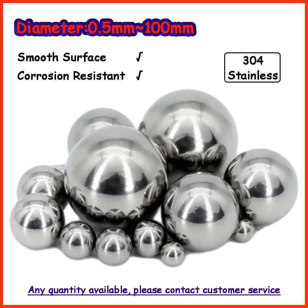 A2 Stainless Steel Solid Ball for Bearing Metal Decorative Beads Craft DIY Balls