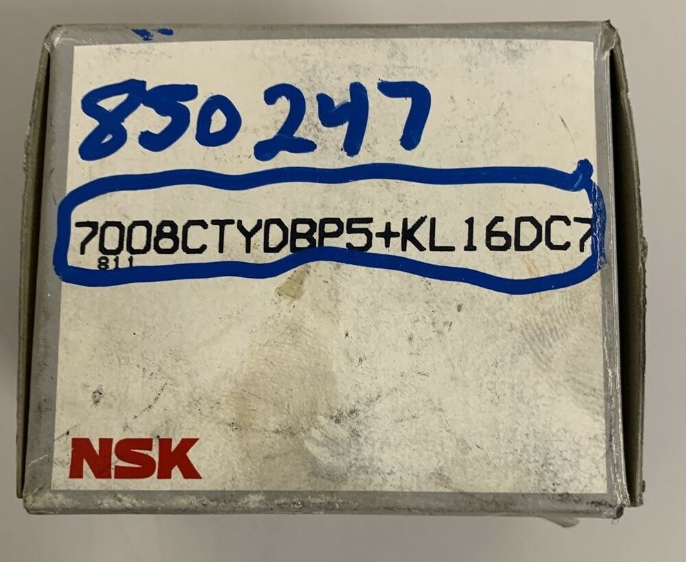 NSK 7008CTYDBP5+KL16DC7 Angular Contact Ball Bearing 40.00 x 68.00 x 30.00 mm