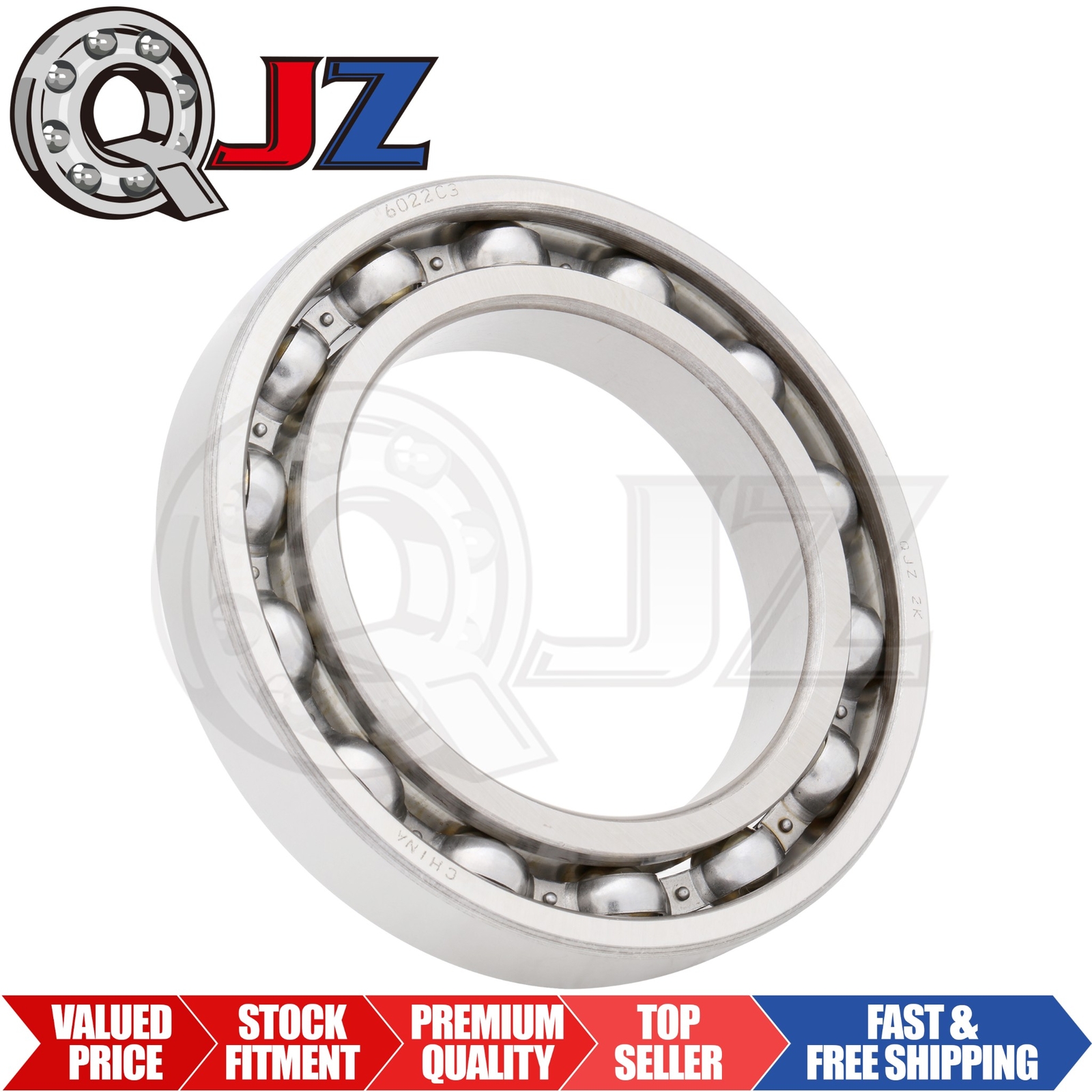 [Qty.1] 6022-OPEN Radial Deep Groove Ball Bearing [110mm ID x 170mm OD x 28mm W]