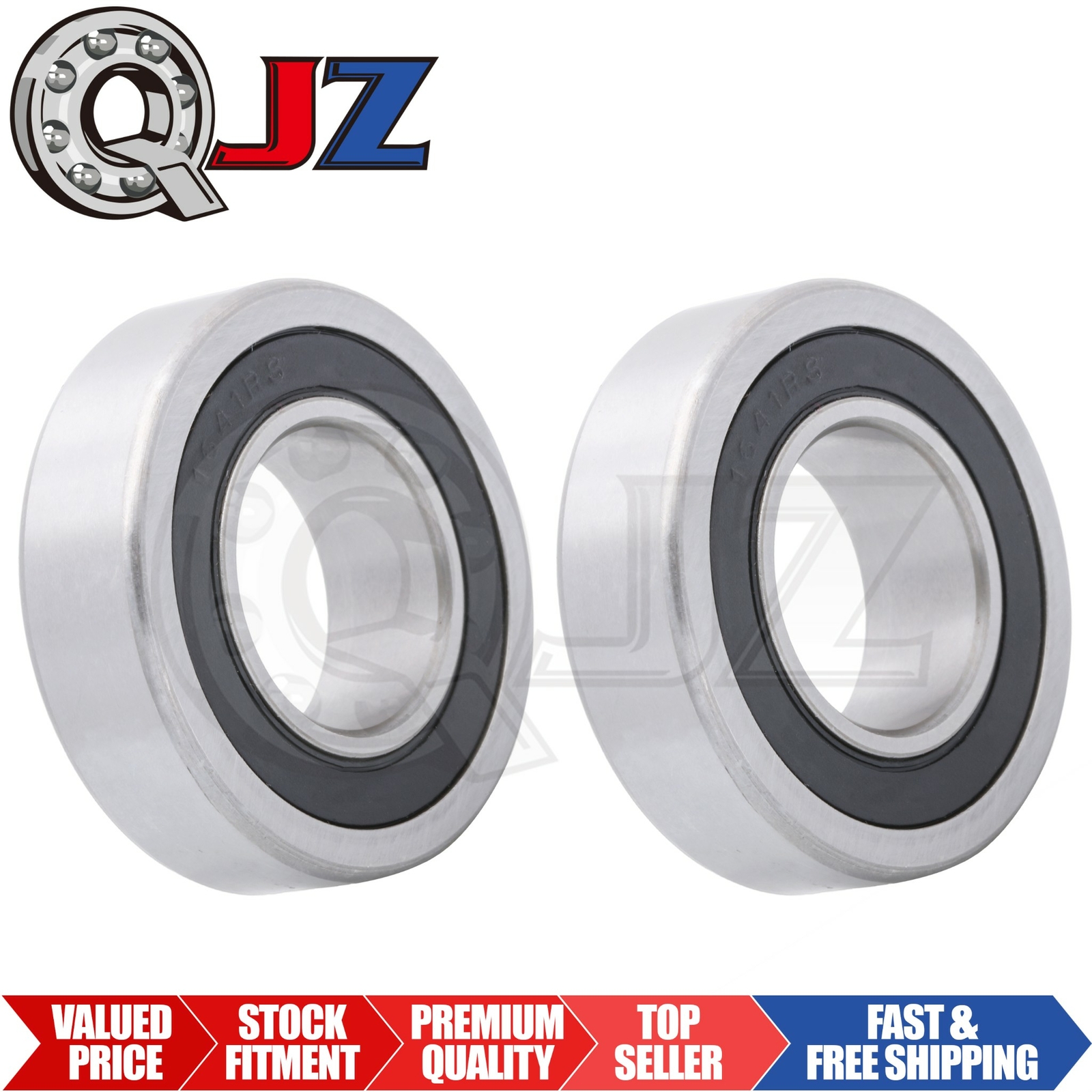 [Qty.2] S1641-2RS Stainless Deep Groove Ball Bearing [1″ ID x 2″ OD x 0.5625″ W]
