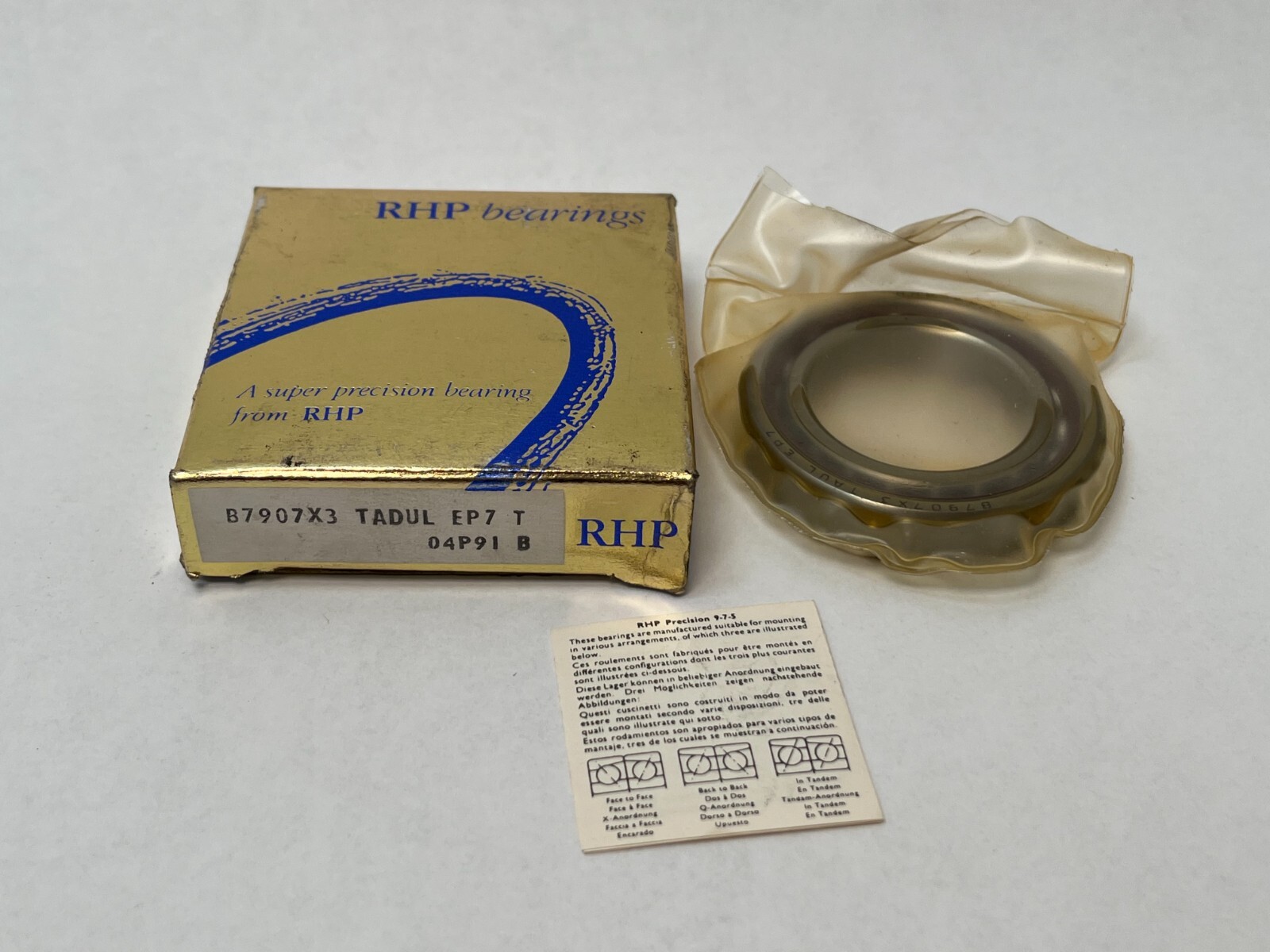 RHP 7907ETSULP4 Bearing 7907-E-T-UL-P4 71907 B7907X3 35x55x10 mm