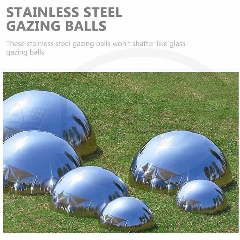 201 Stainless Steel Half Round Ball Hollow Half Round Railing Balls Ø25mm -350mm
