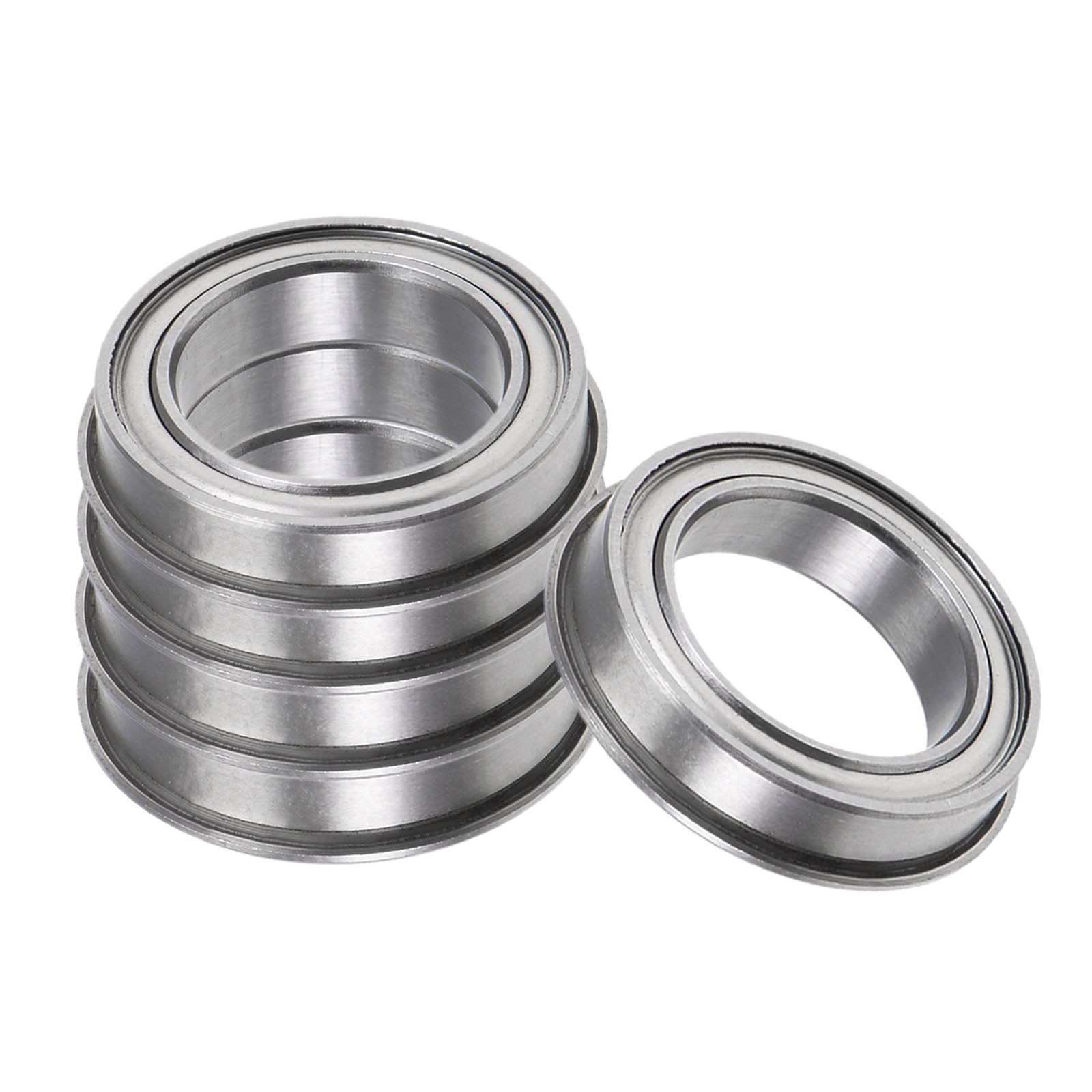 5pcs F6701ZZ Flanged Ball Bearing-[12x18x4mm] Replacement Wheel Bearings, ABEC1