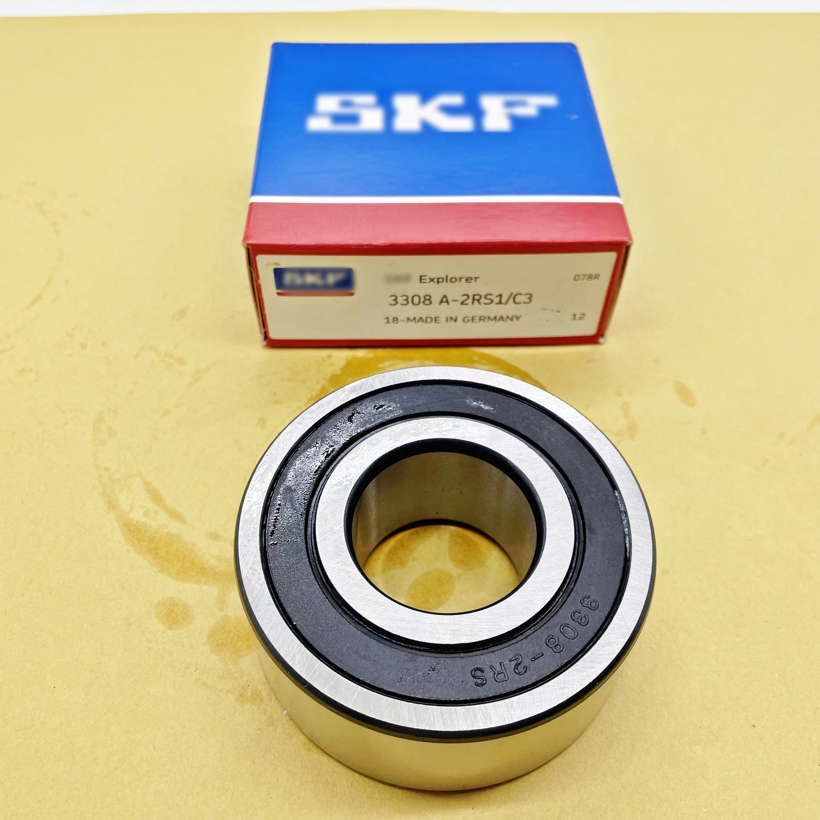 40x90x36.5mm NEW Double Row Angular Contact Ball Bearing Fits SKF 3308A2RS1/C3