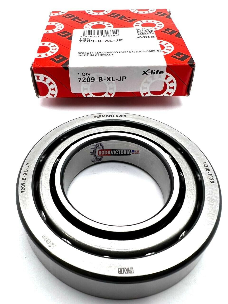 FAG 7209-B-XL-JP ANGULAR CONTACT BALL BEARING 45x85x19 mm