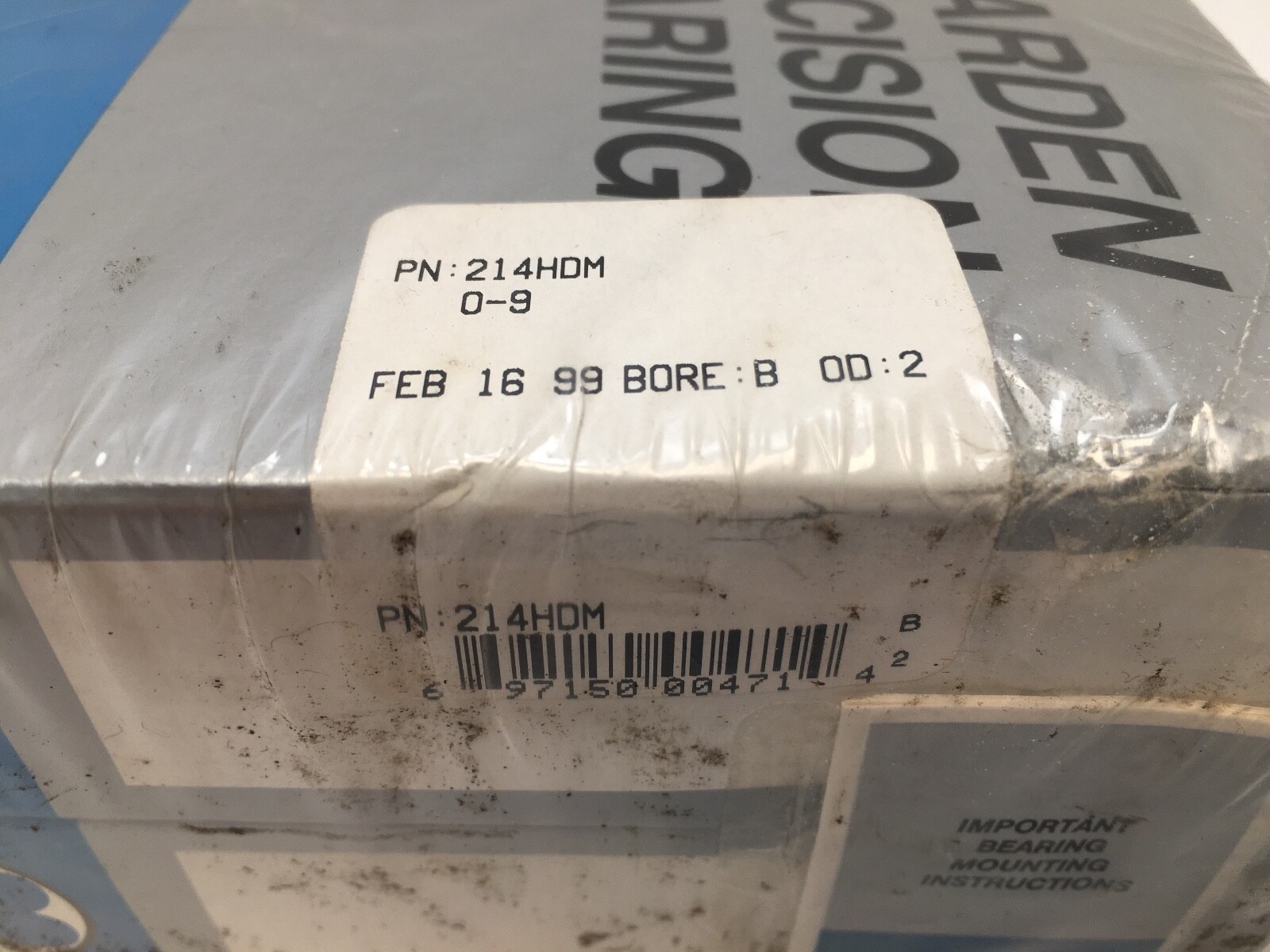 Barden 214HDM Angular Contact Bearing 70x125x24 mm 7214 214 H DM 214H USA Set