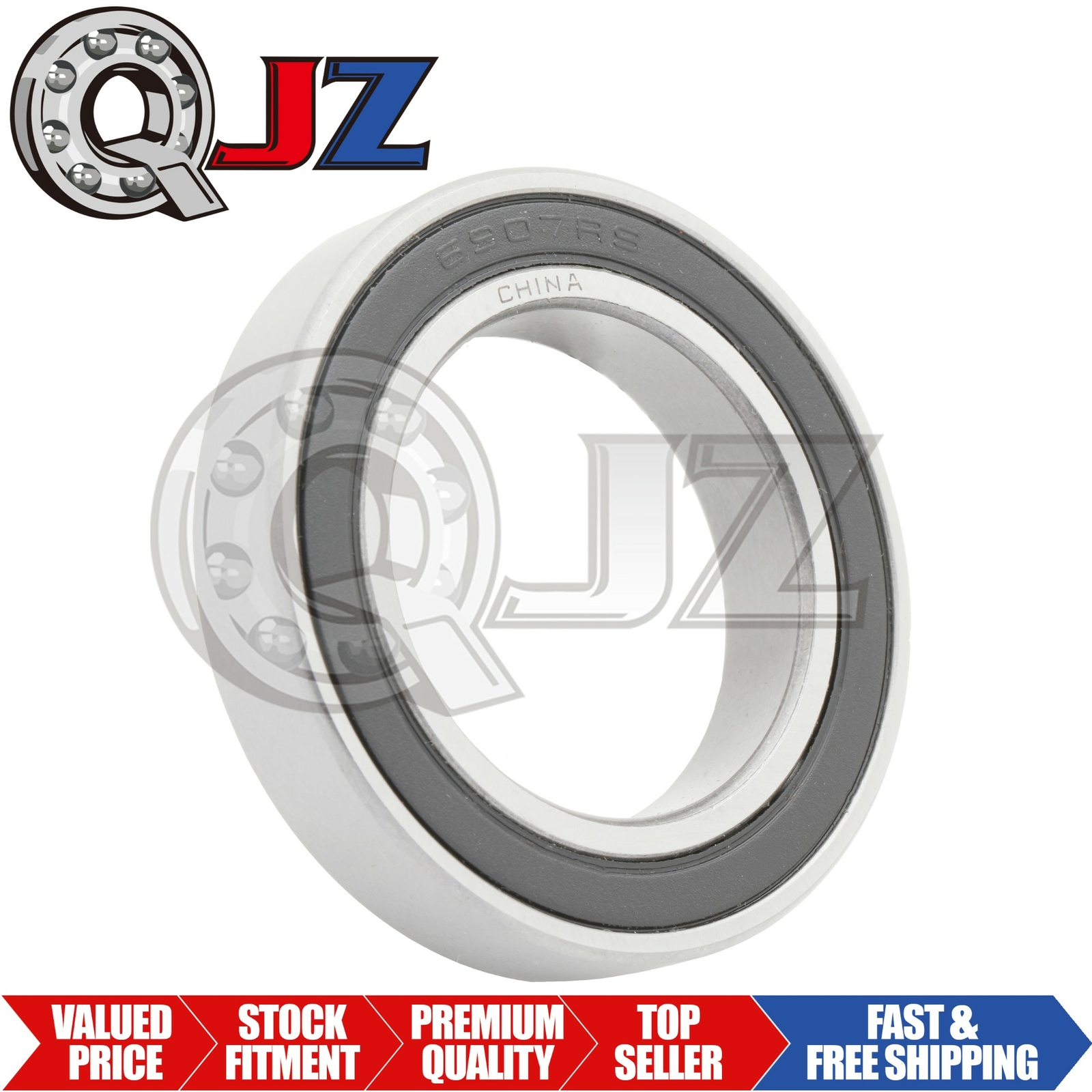 [1-Pack] 6907-2RS Radial/Deep Groove Ball Bearing 35mm x 55mm x 10mm Rubber Seal