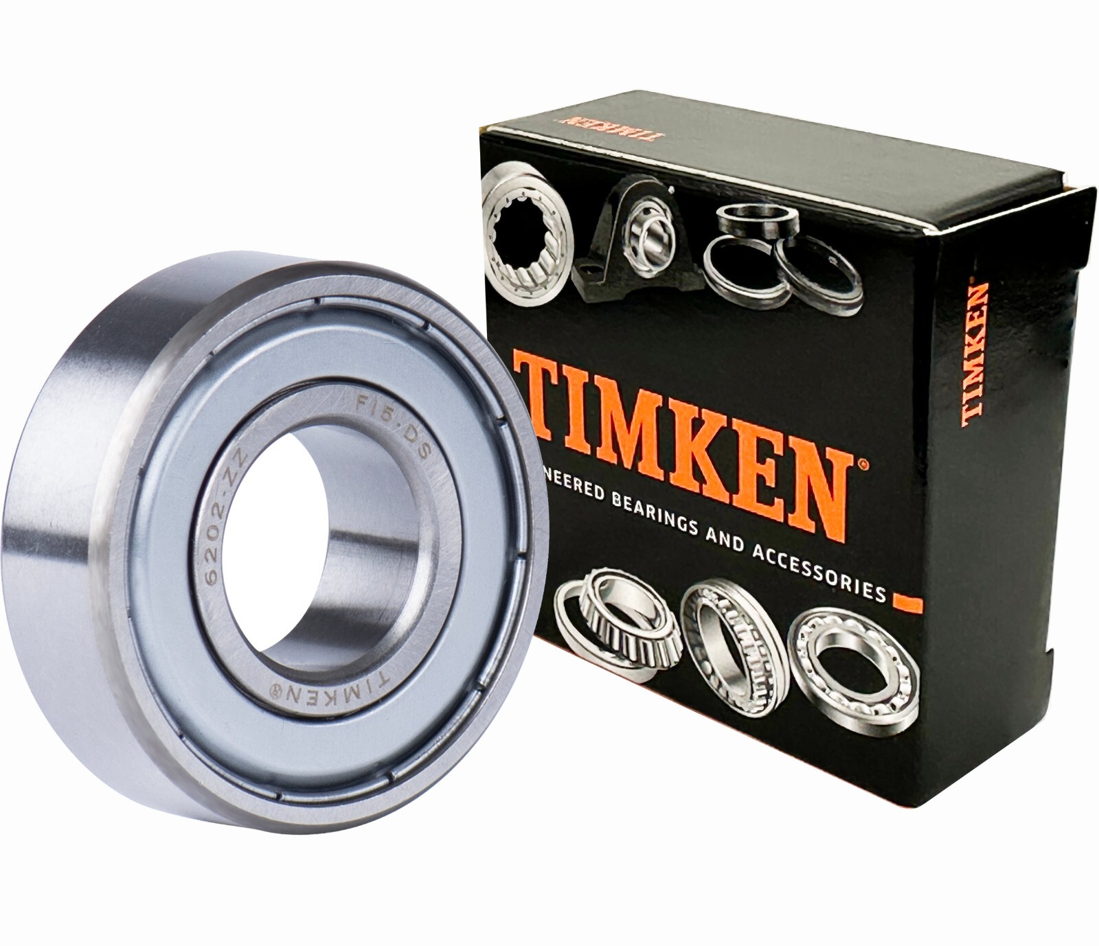 2PACK TIMKEN Brand 6202-ZZ 6202ZZ 15X35X11MM Double Metal Seal Ball Bearings