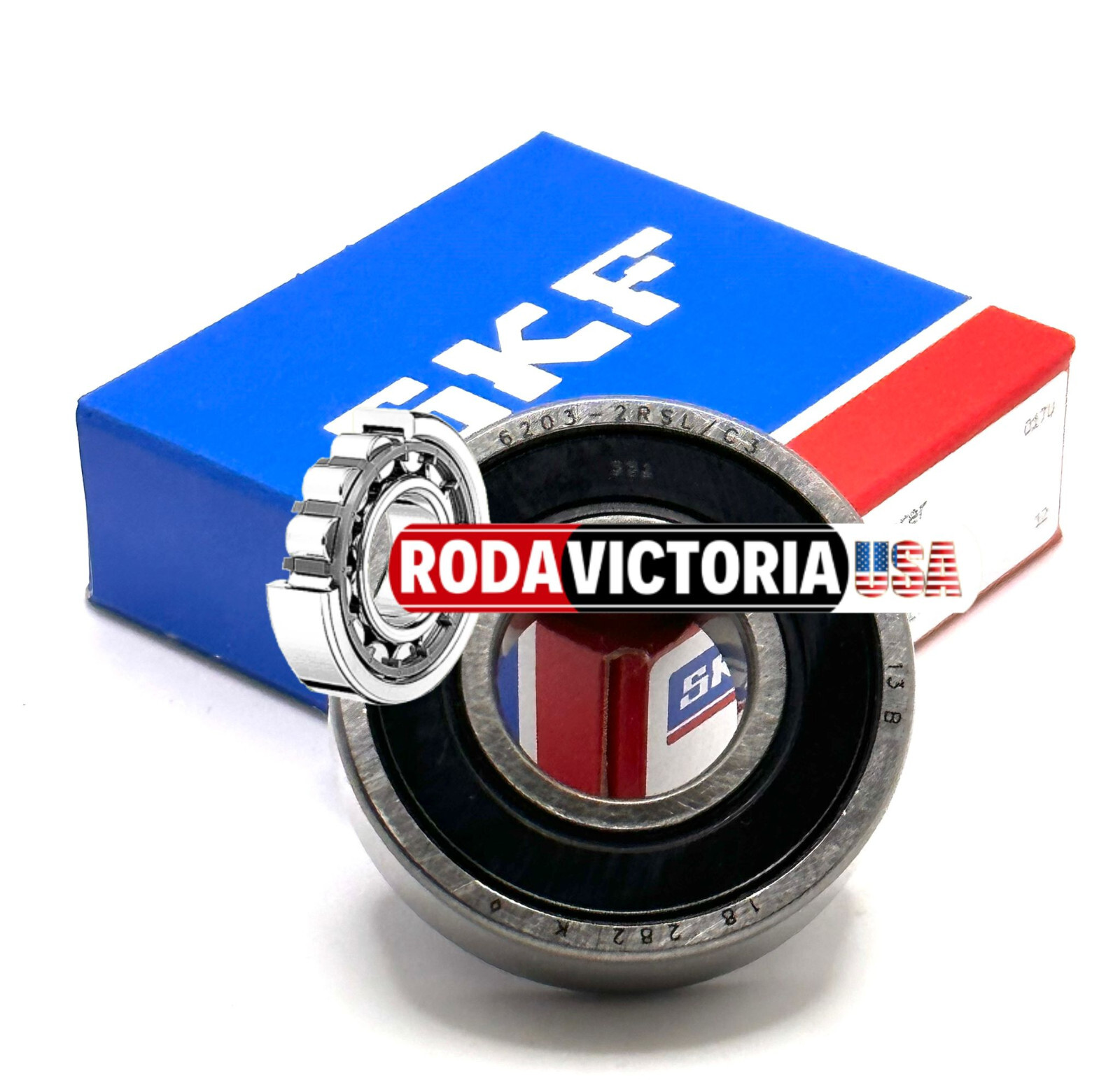 SKF 6203 2RSL C3 DEEP GROOVE BALL BEARING, RUBBER SEALED 17x40x12 6203LLU 6203VV