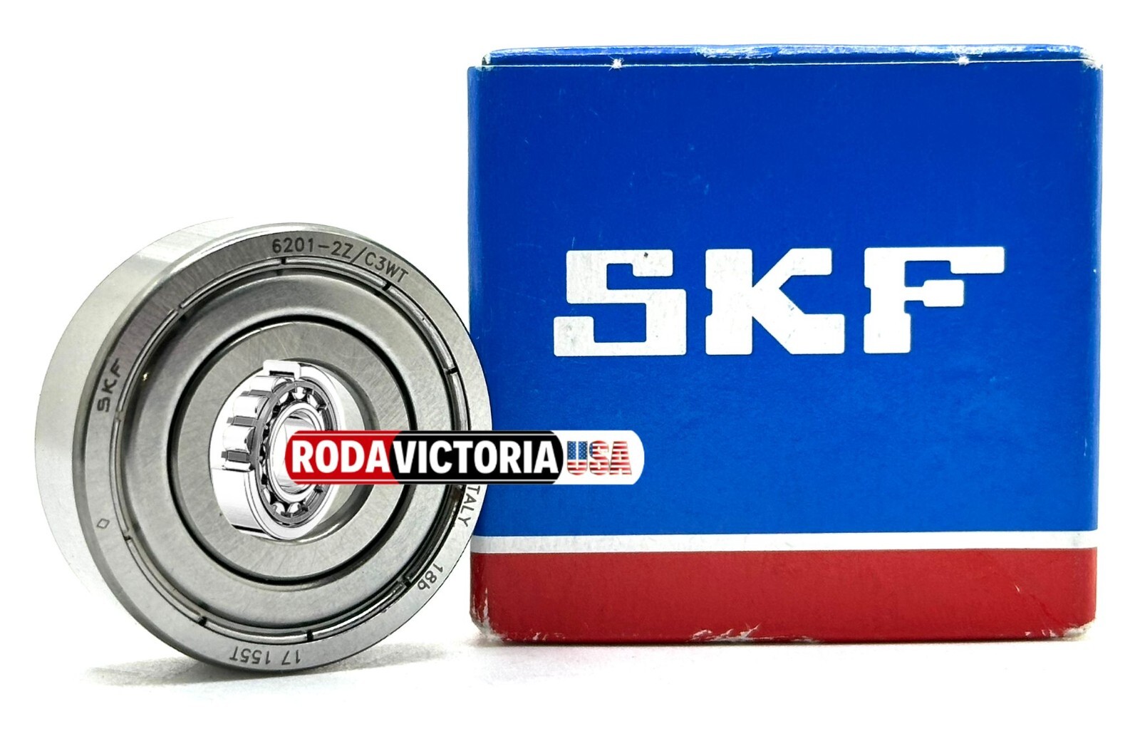 SKF 6201 ZZ/C3 WT BALL BEARING, METAL SHIELDED +70 to +160 °C 12x32x10mm
