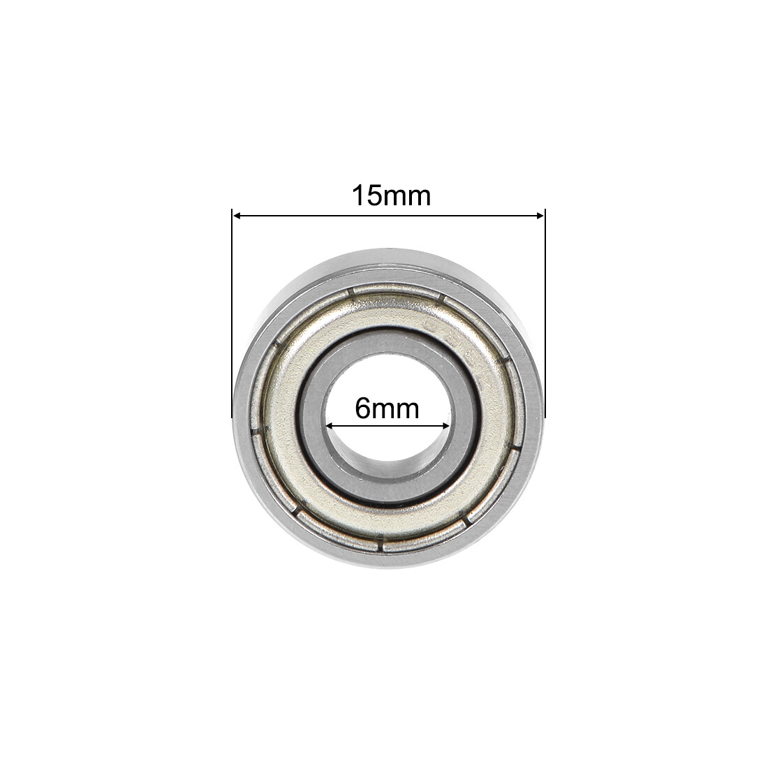 10Pcs 6x15x5mm Bearing ABEC-3 Ball Bearings 696ZZ